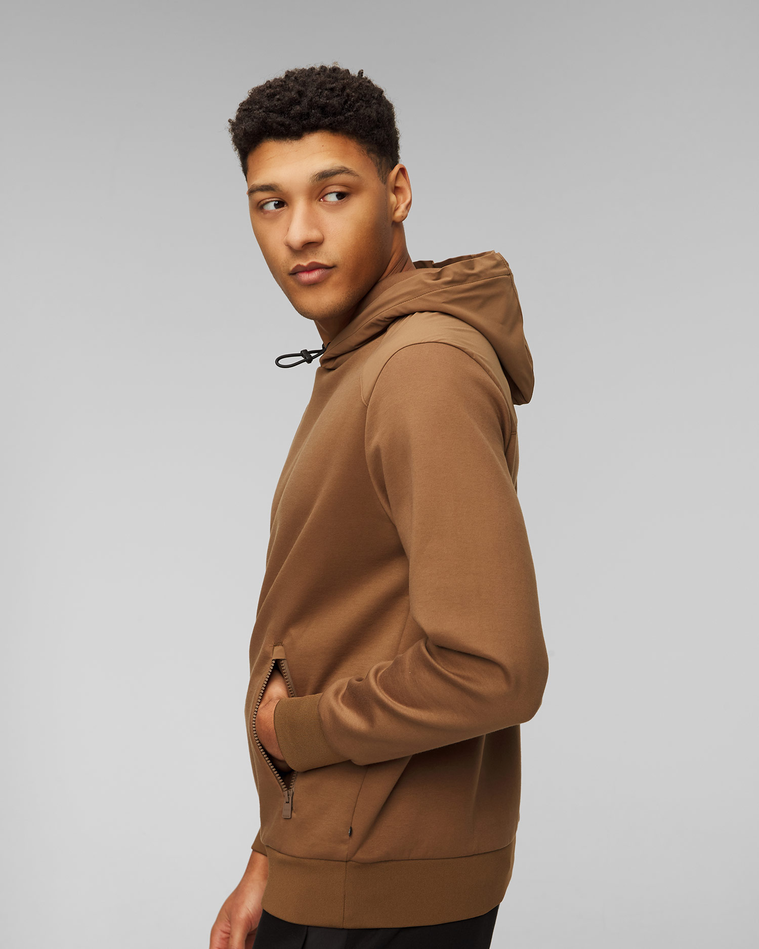 Hanorac cu glugă pentru bărbați Hugo Boss P-Seeger - maro