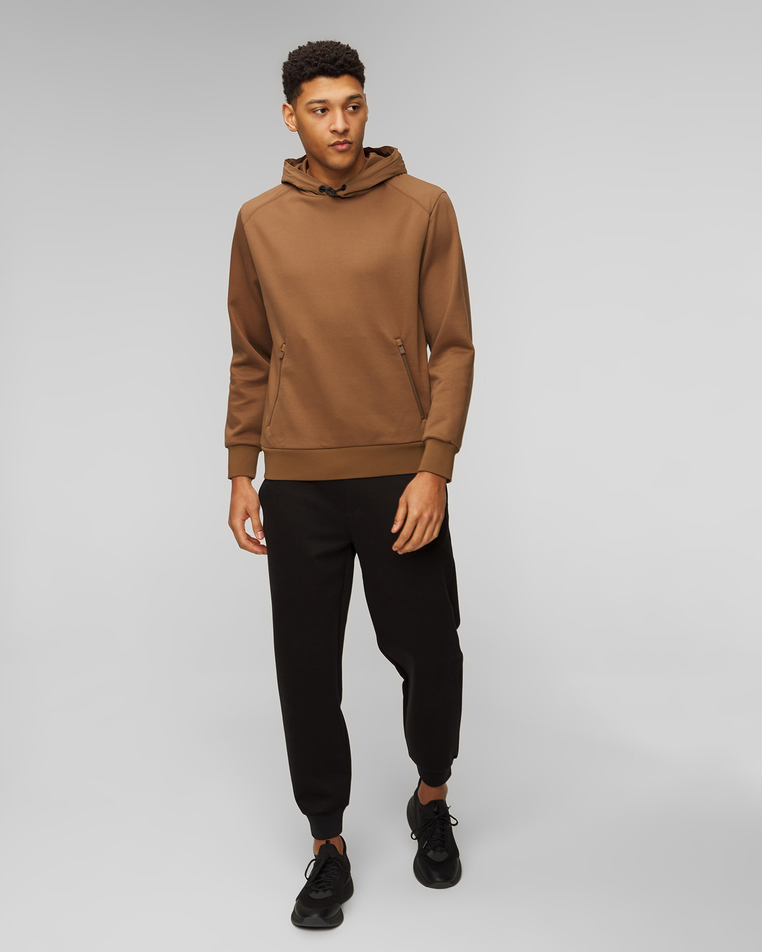 Hanorac cu glugă pentru bărbați Hugo Boss P-Seeger - maro