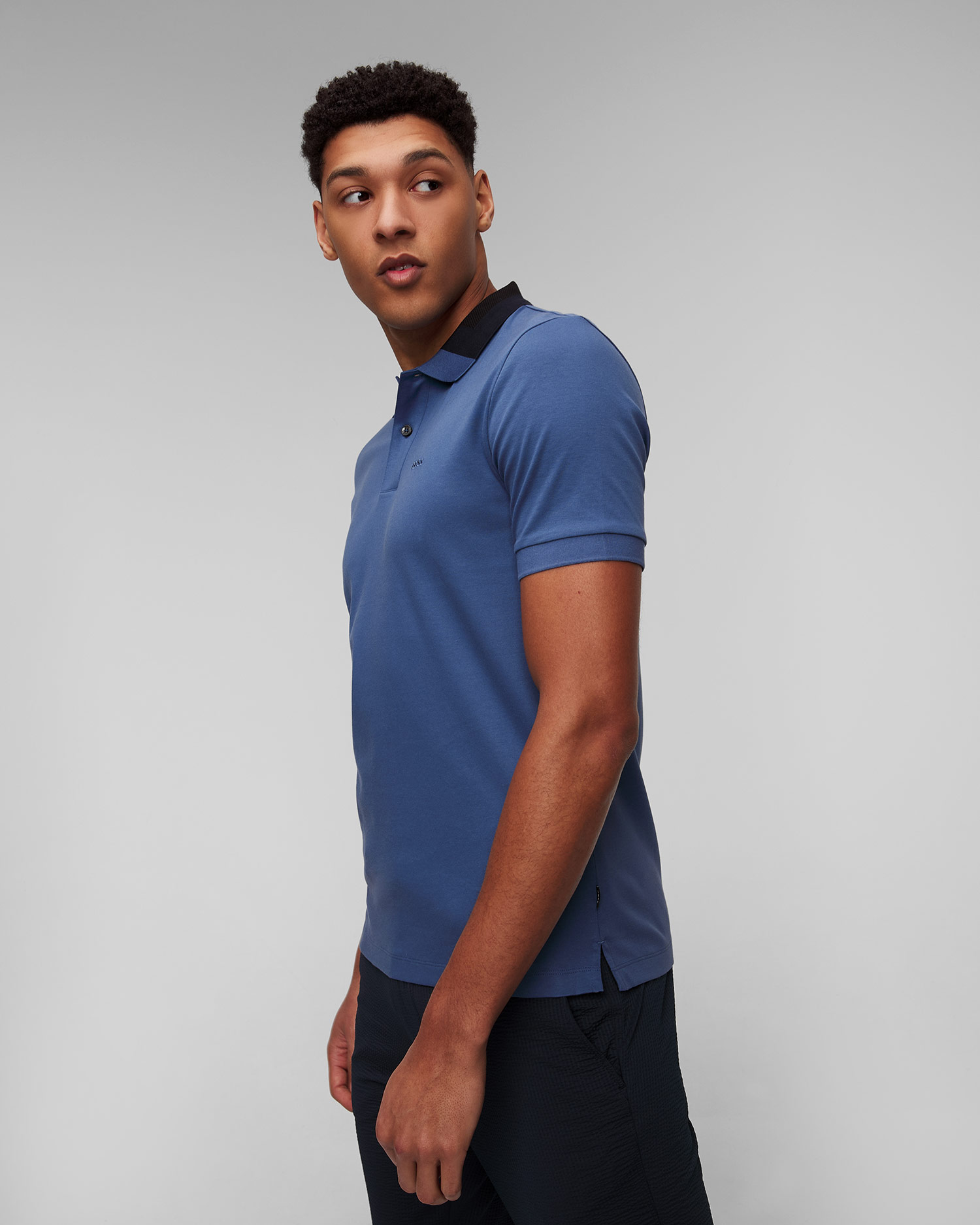 Polo bleu pour hommes Hugo Boss Phillipson 