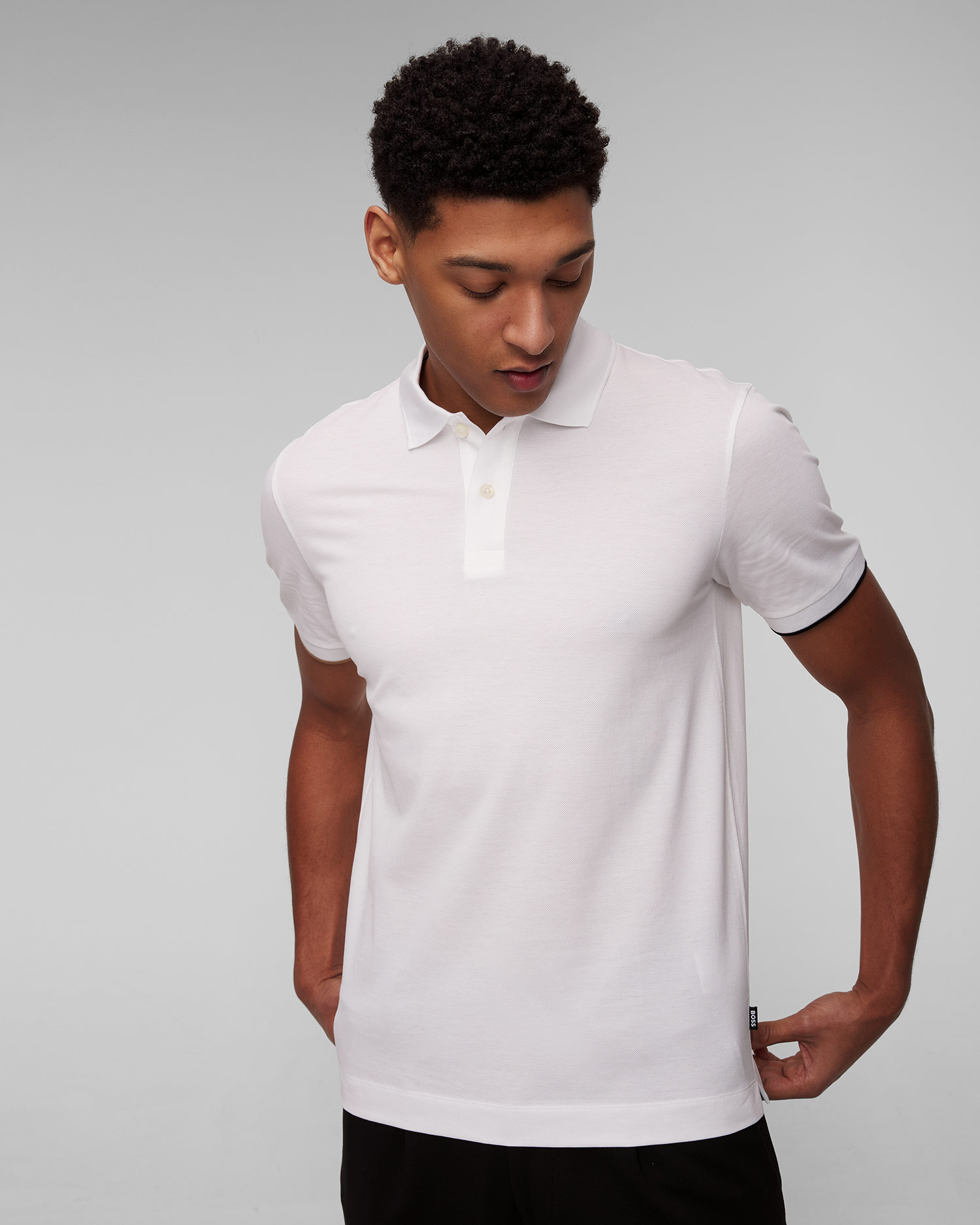 Bílá pánská polokošile Hugo Boss Parlay