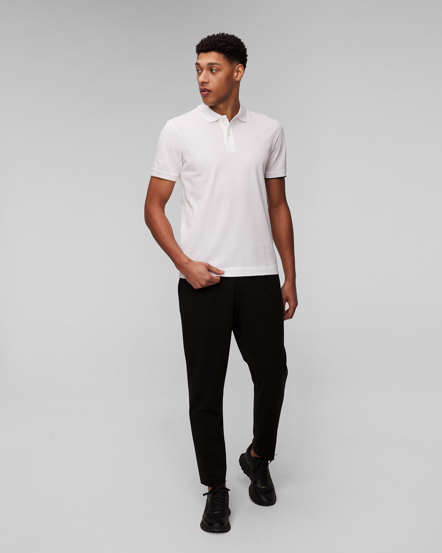 Polo blanc pour hommes Hugo Boss Parlay 
