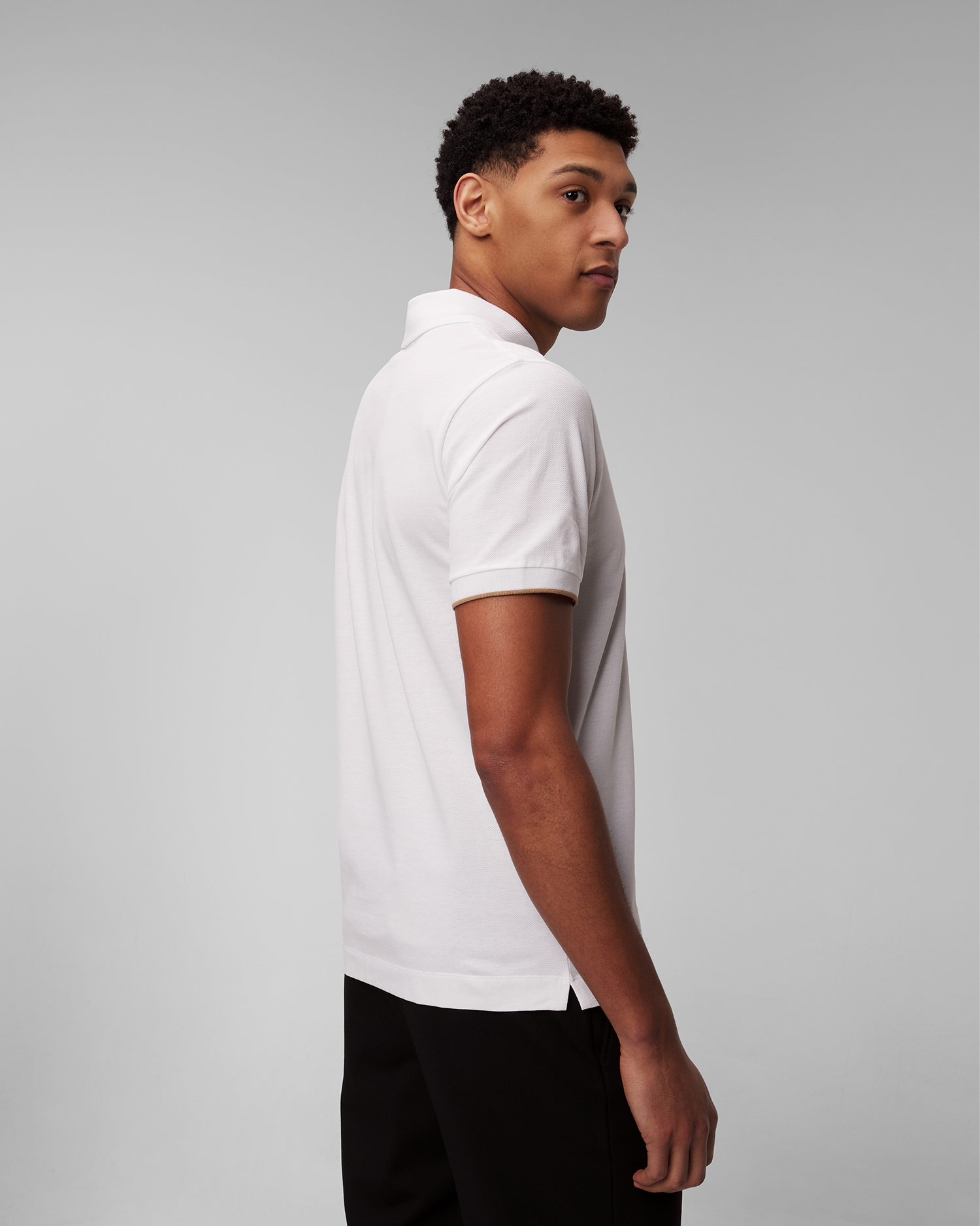 Polo blanc pour hommes Hugo Boss Parlay 