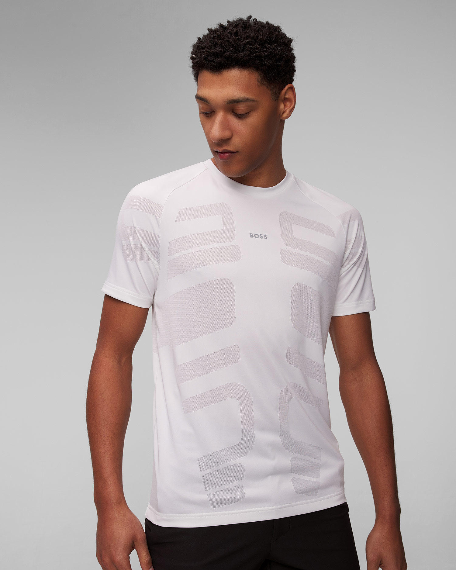 Biały T-shirt męski Hugo Boss Tariq