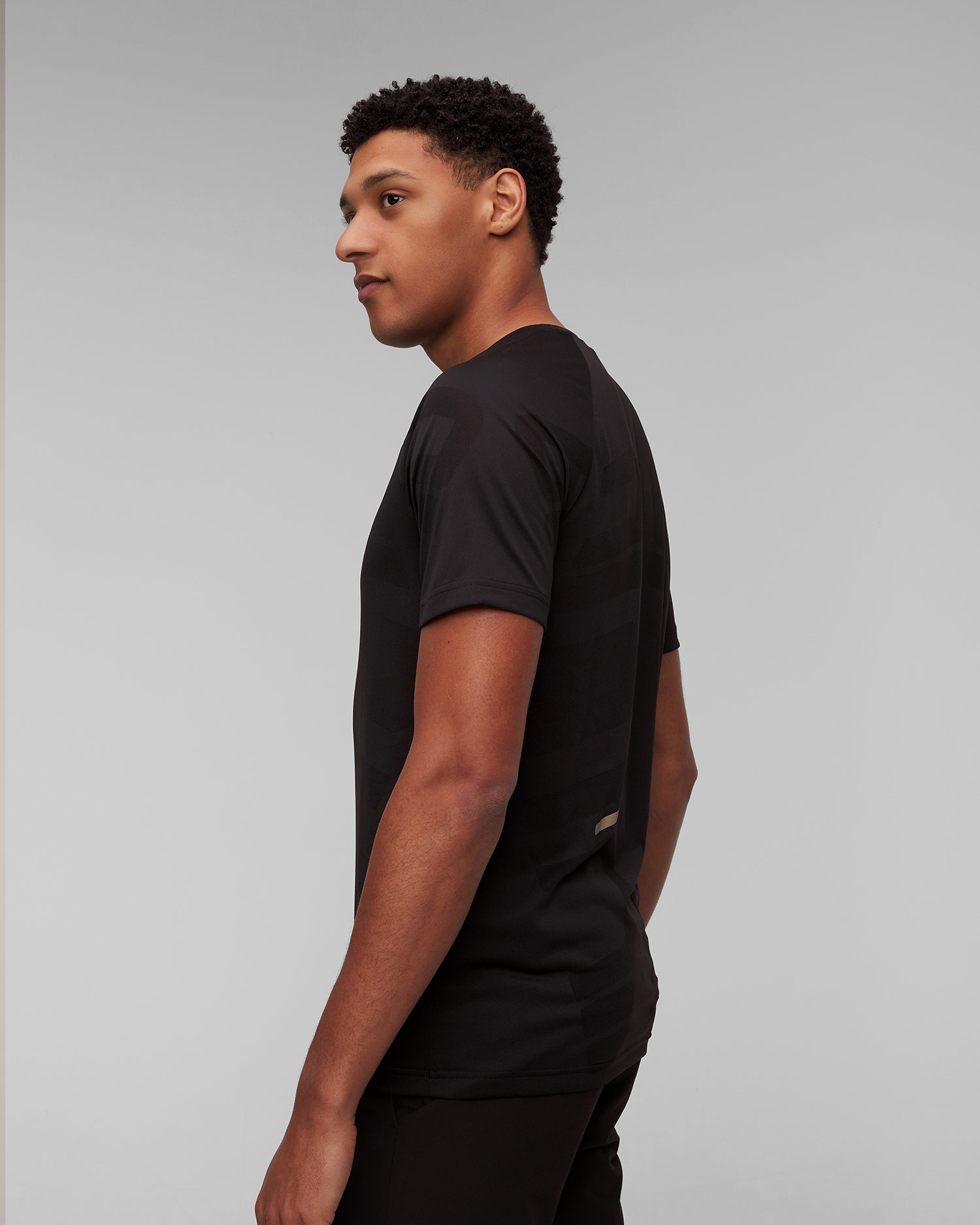 Czarny T-shirt funkcyjny męski Hugo Boss Tariq