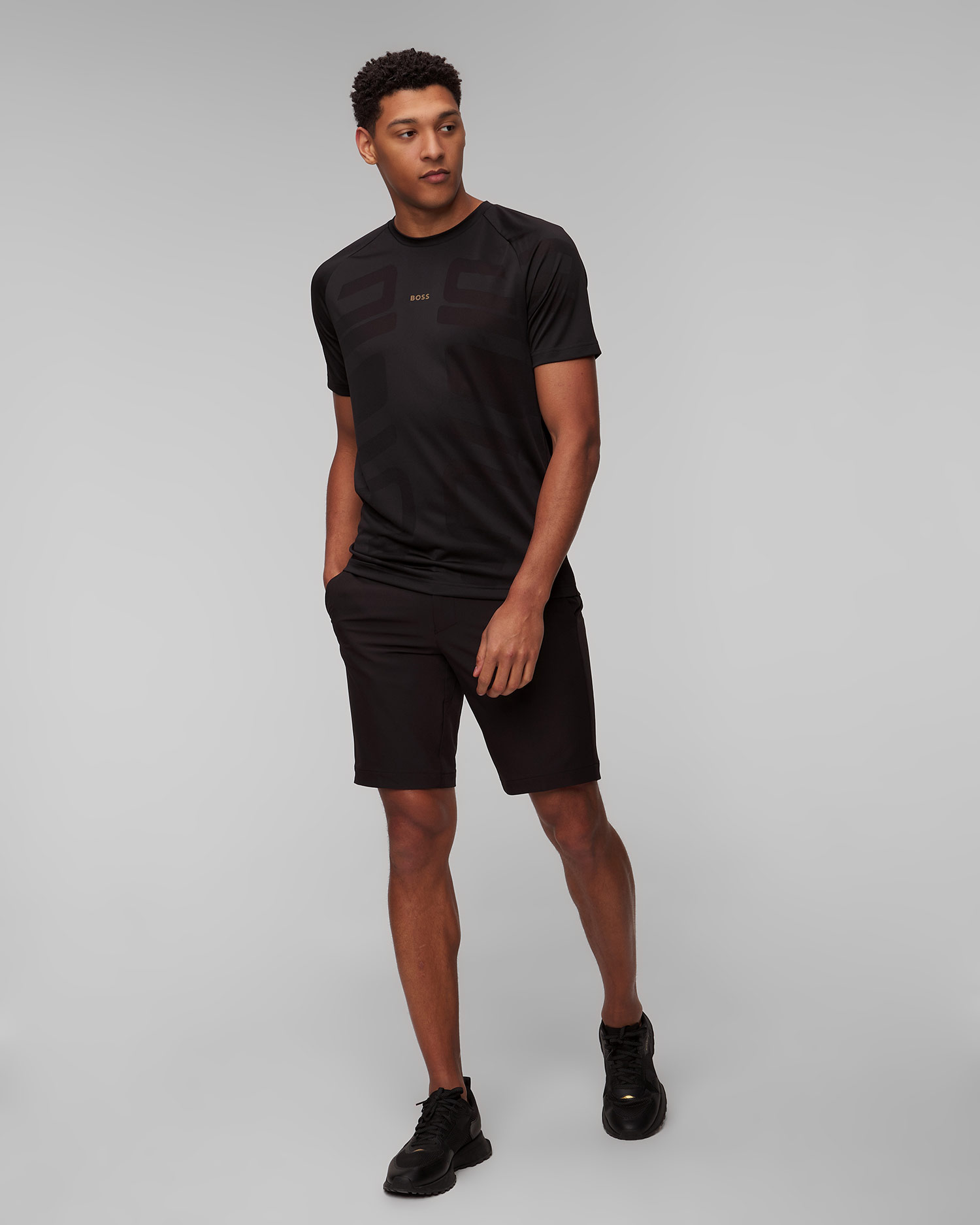 Pánské černé tričko Hugo Boss Tariq