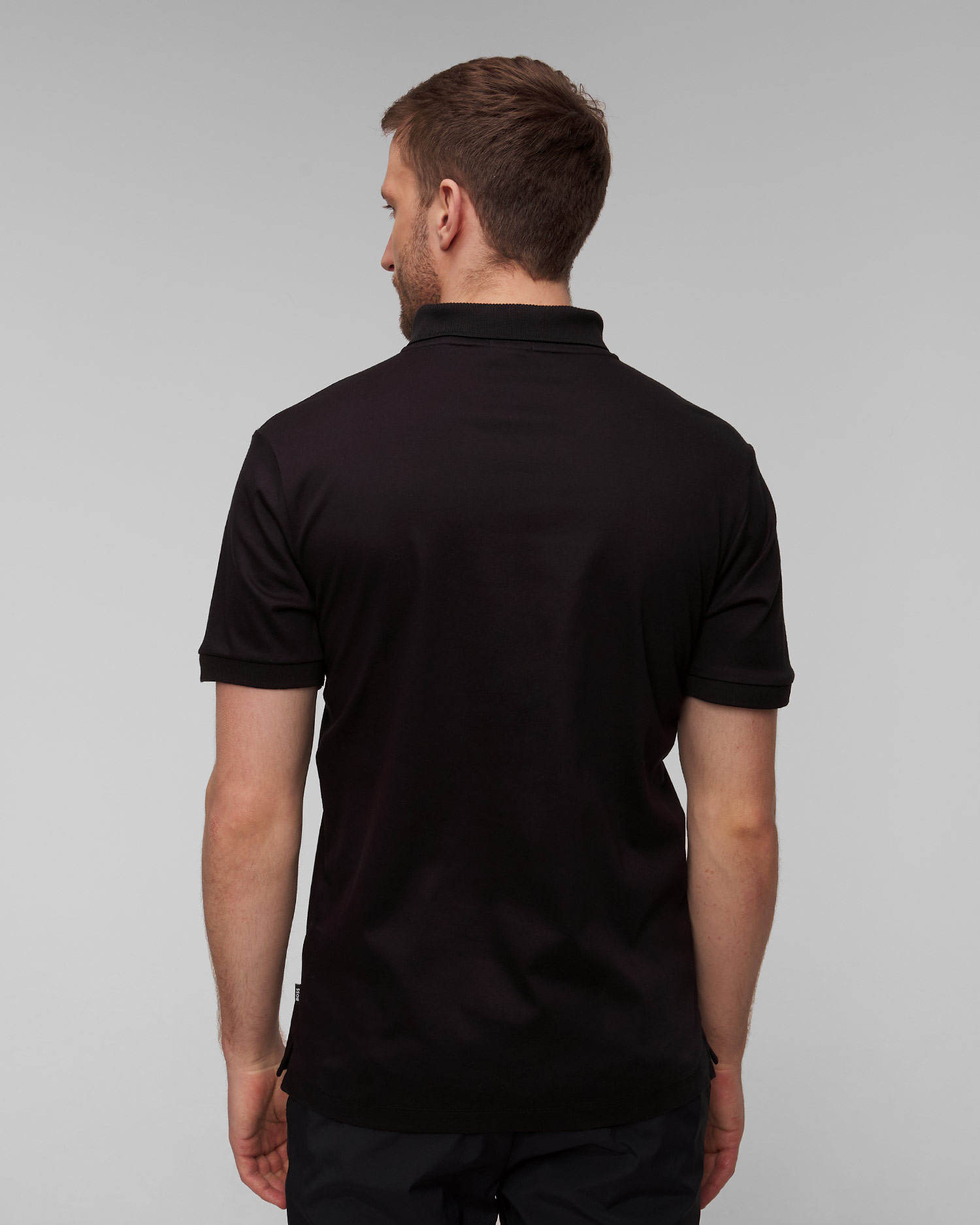 Pánská černá polokošile Hugo Boss Polston