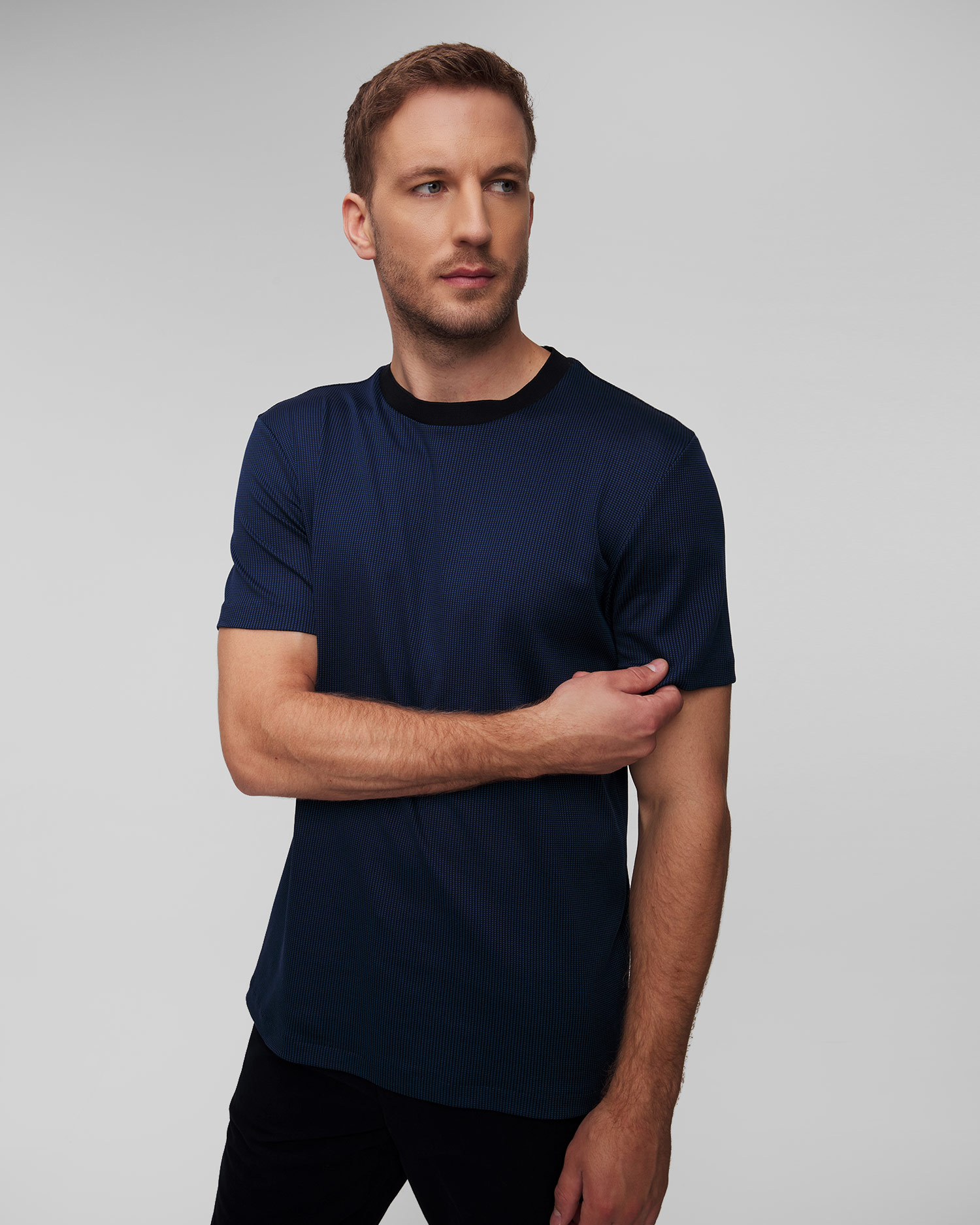 Men's navy blue T-shirt Hugo Boss H-Tiburt