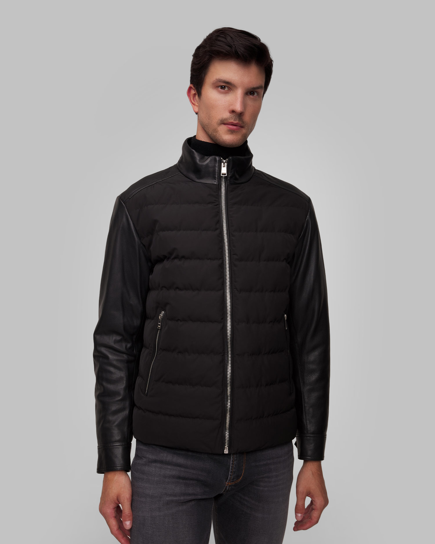 Hugo Boss C-Mersino Hybrid-Lederjacke für Herren