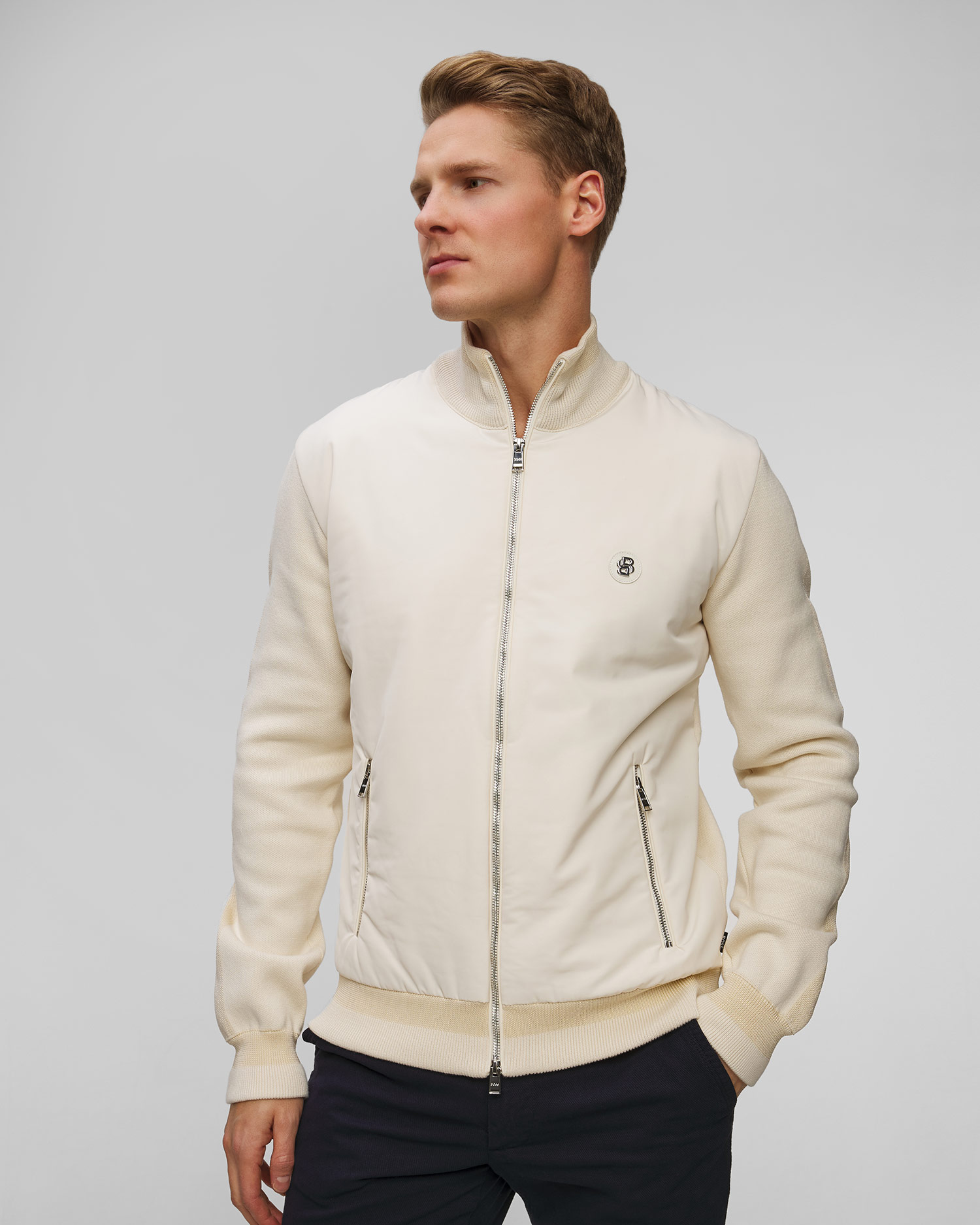 Men's beige sweatshirt Hugo Boss C-Darmando