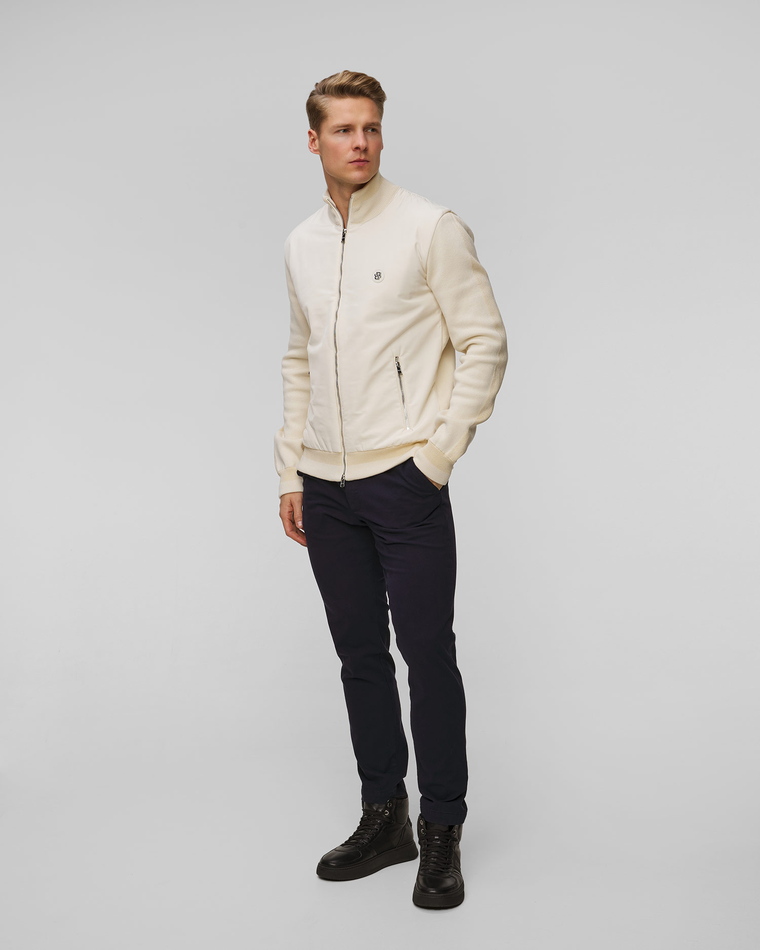 Men's beige sweatshirt Hugo Boss C-Darmando