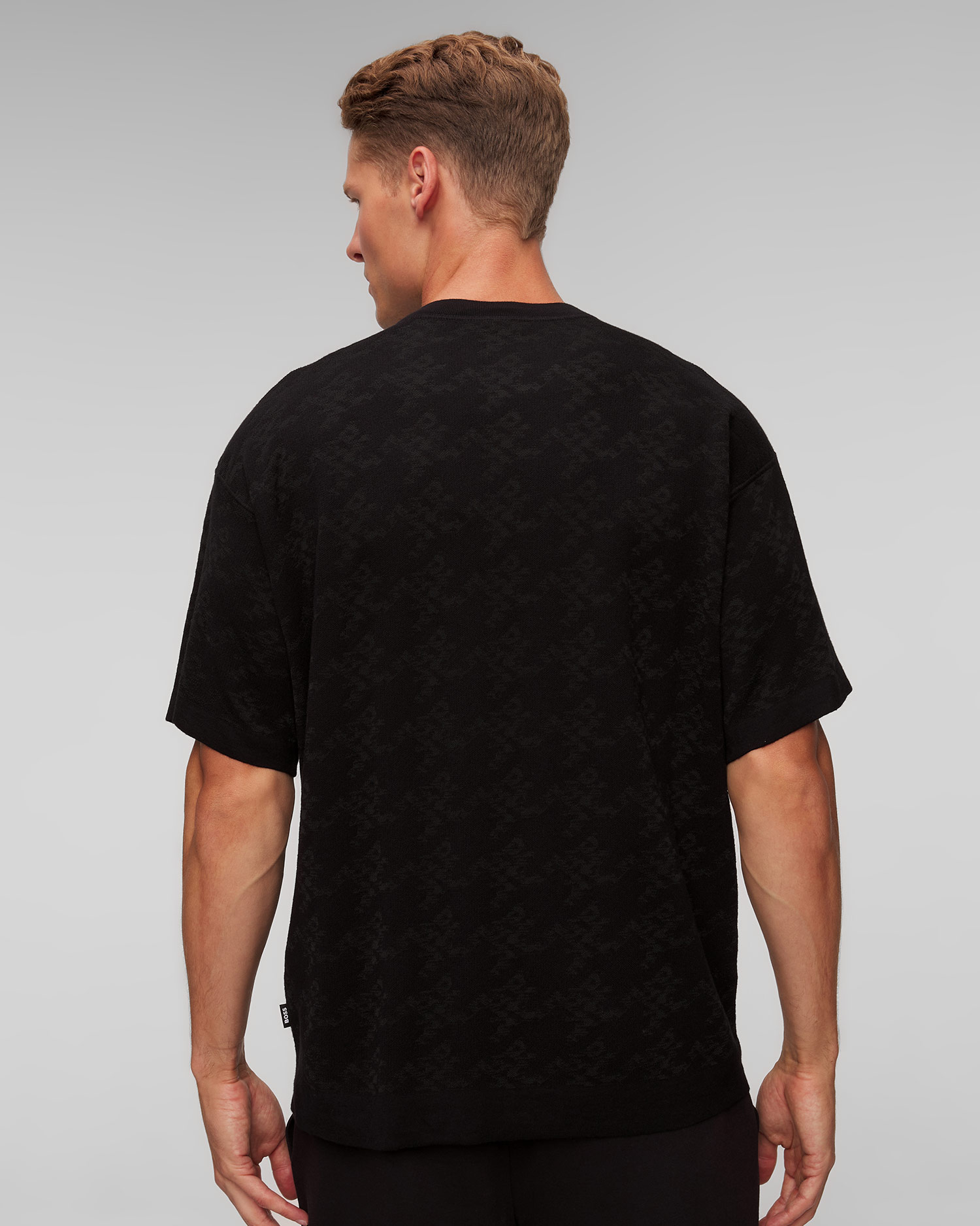 Men’s black T-shirt with viscose Black Hugo Boss C Darimo