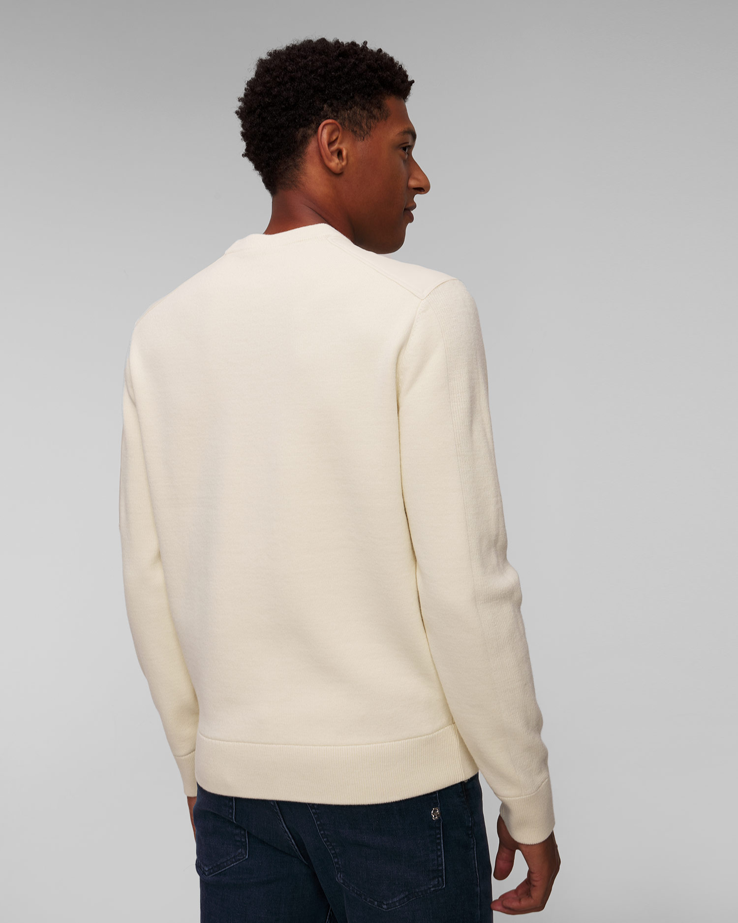Maglione crema in lana da uomo Hugo Boss P-Diego