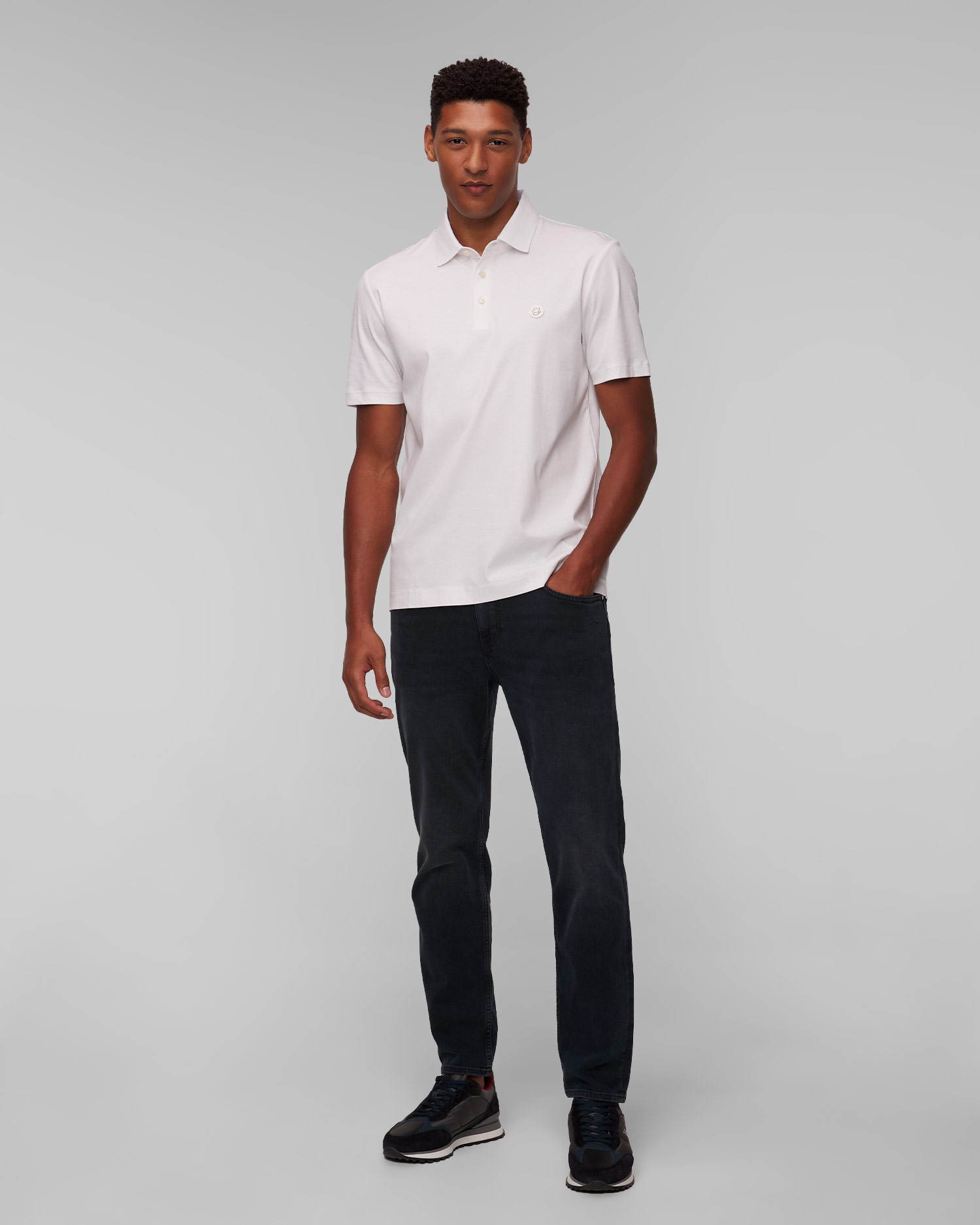 Bílé pánské polo Hugo Boss C-Parris