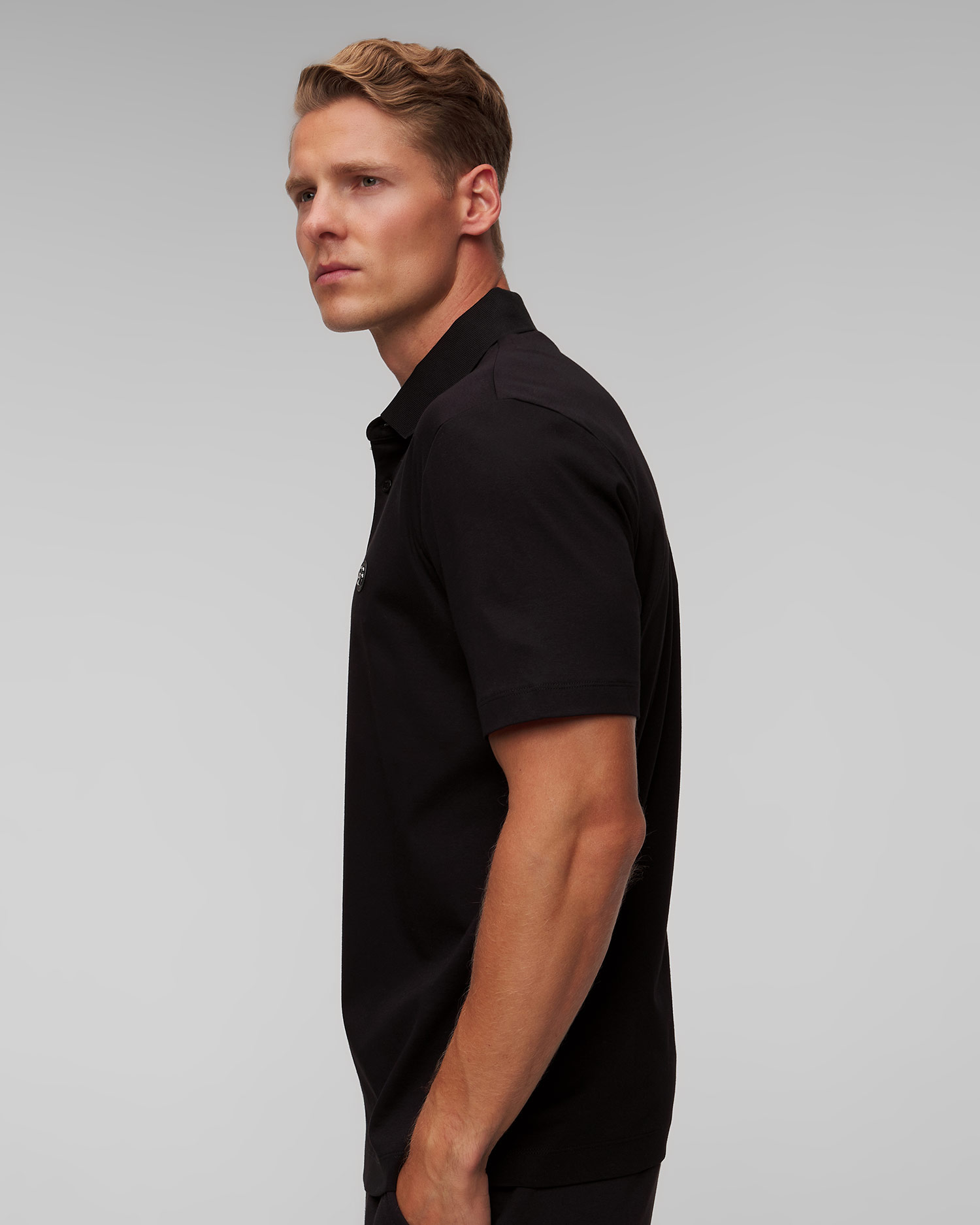 Polo noir pour hommes Hugo Boss C-Parris