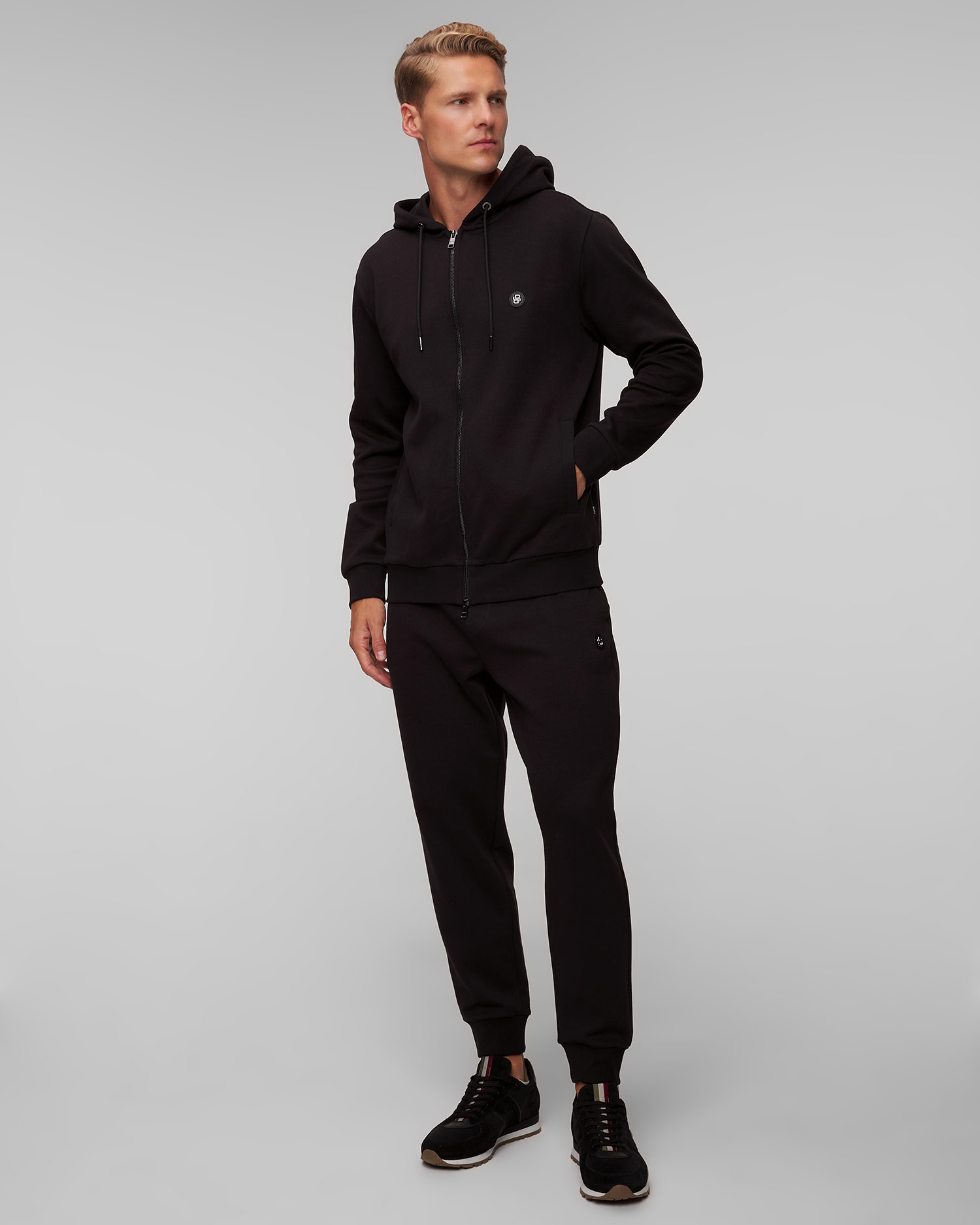 Men's black zip-up hoodie Hugo Boss C-Spence