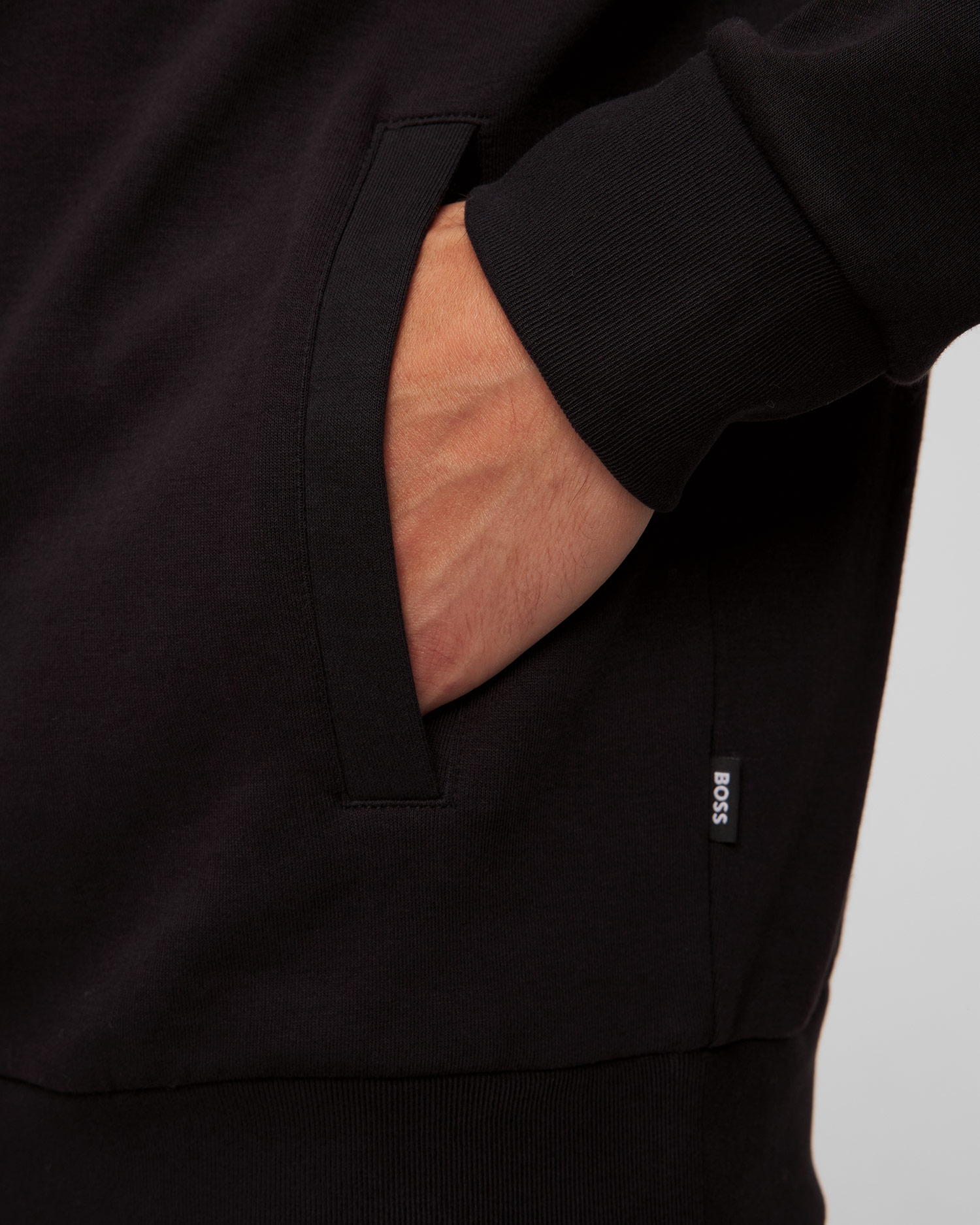 Men's black zip-up hoodie Hugo Boss C-Spence