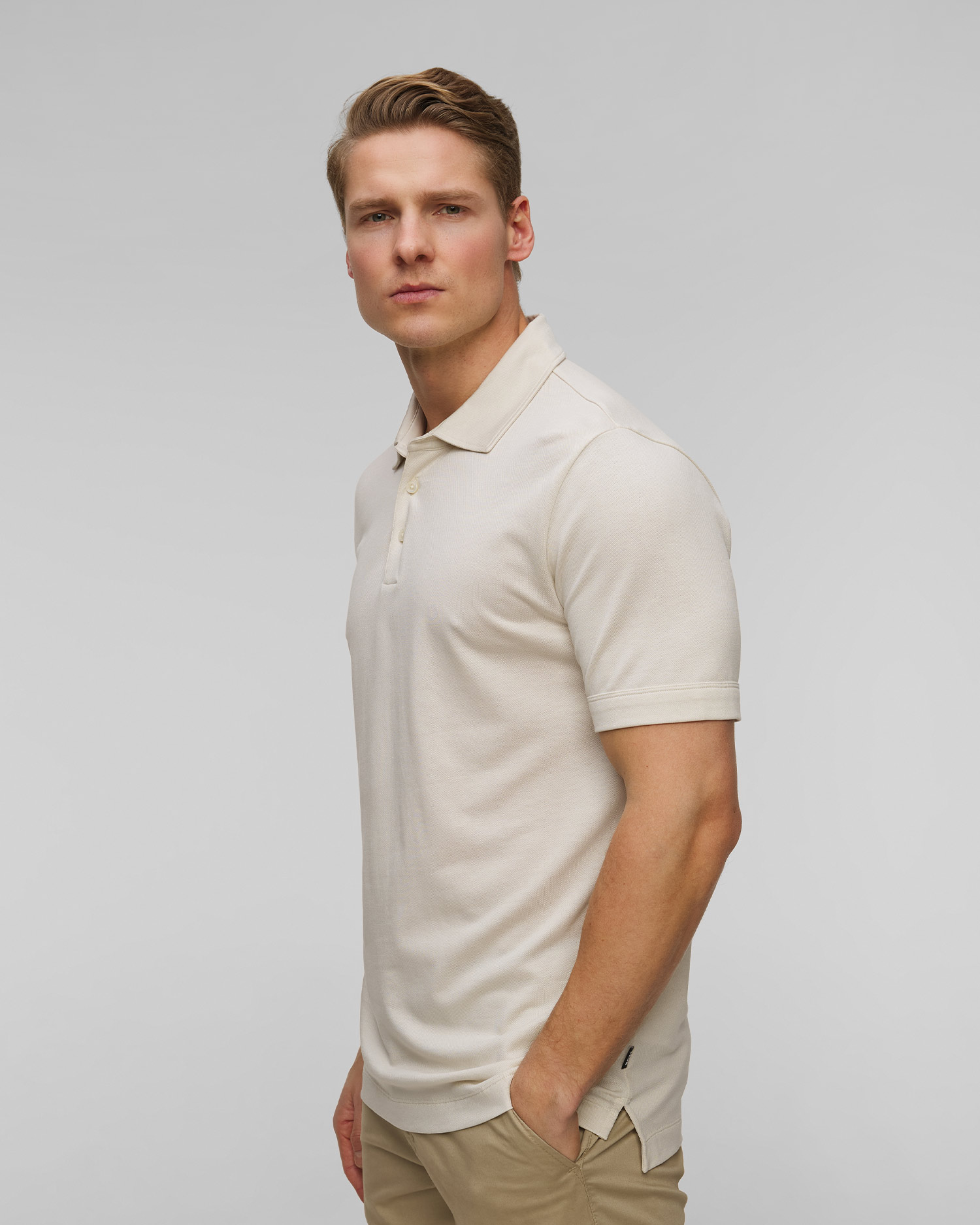 Men’s beige polo Hugo Boss H-Press