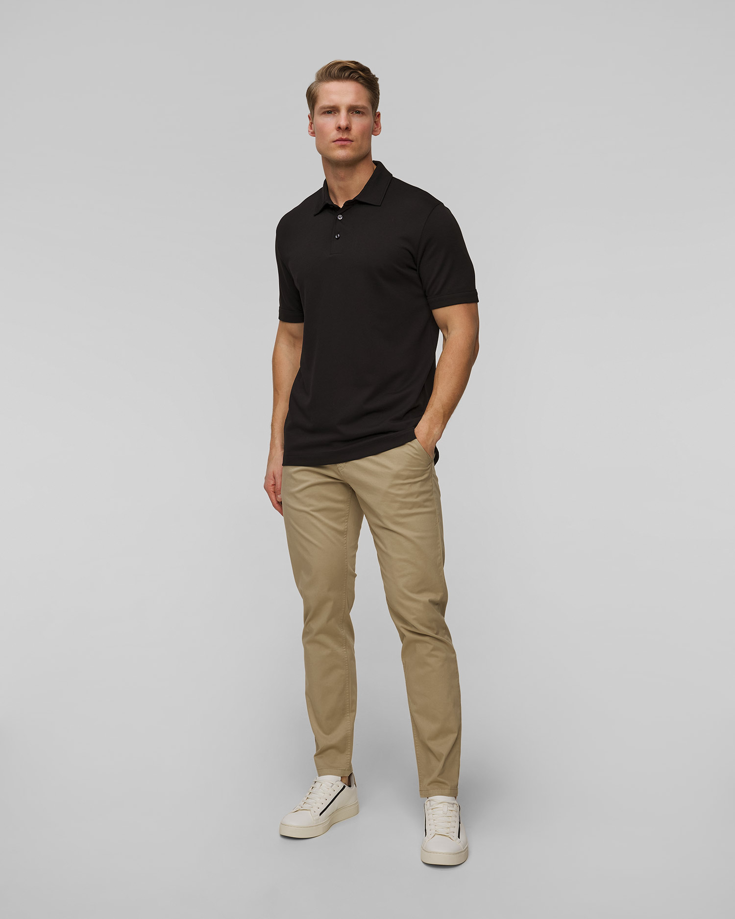 Černé pánské polo Hugo Boss H-Press