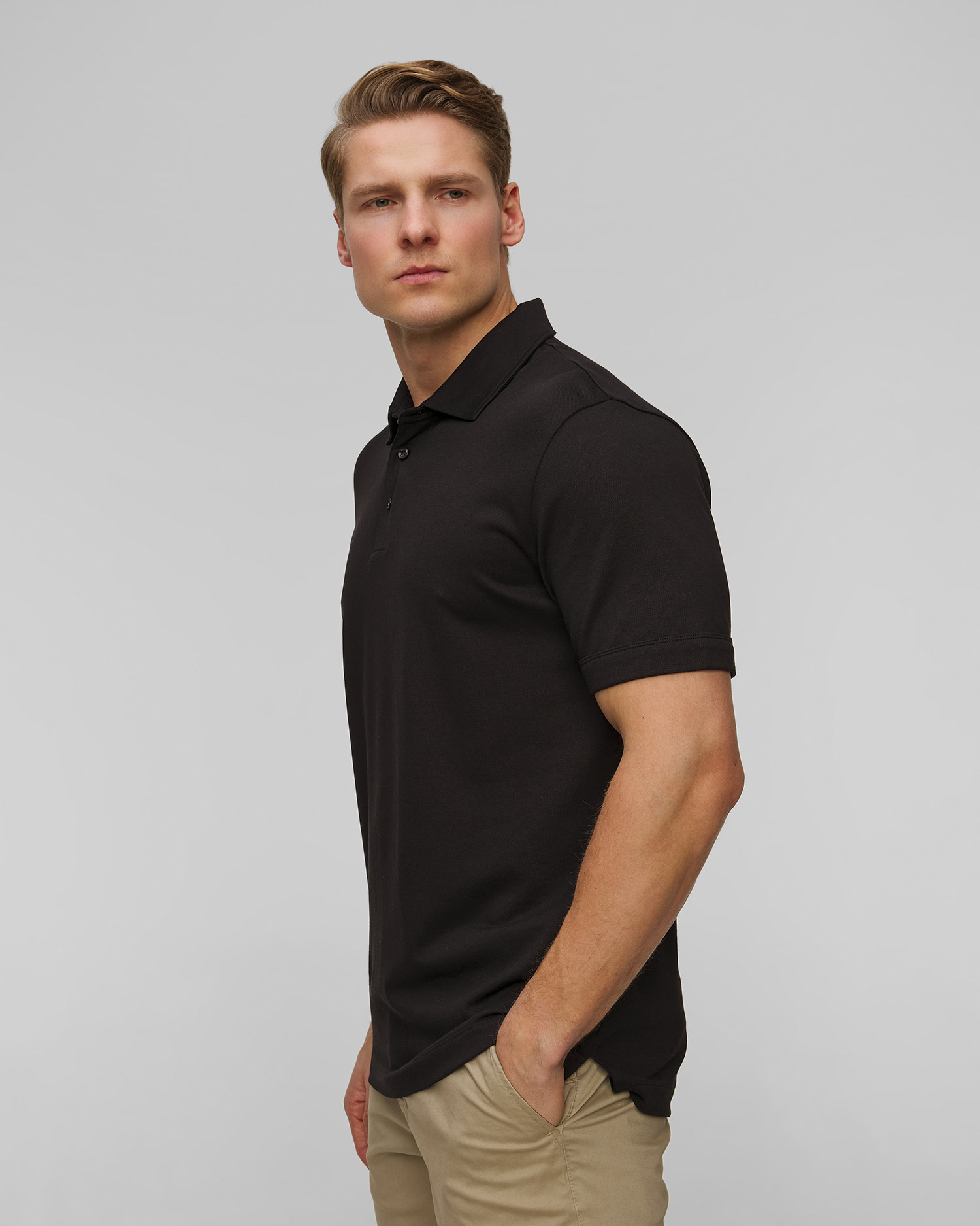 Černé pánské polo Hugo Boss H-Press