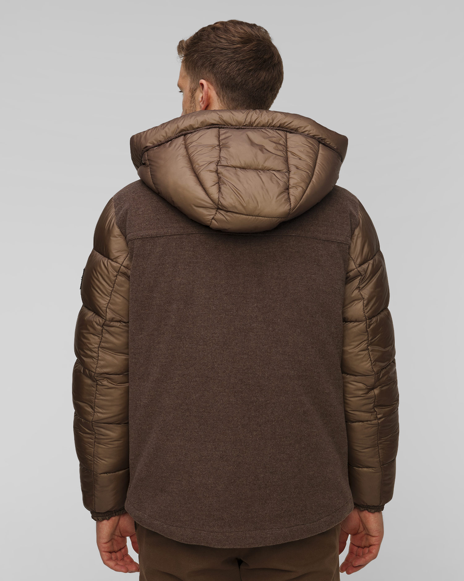 Giacca marrone in lana da uomo Hugo Boss C-Corradeo