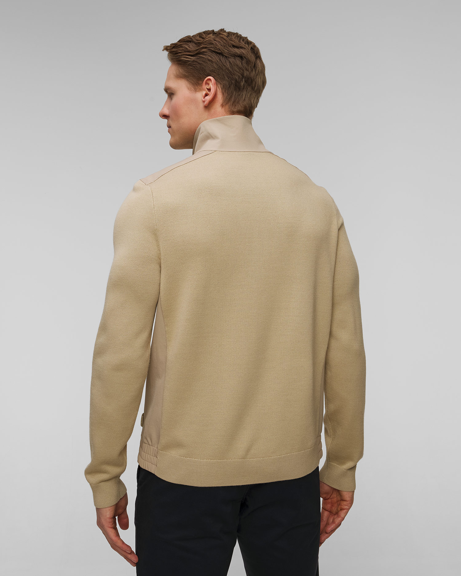 Pánský vlněný svetr Hugo Boss P-Bart v Béžové Barvě