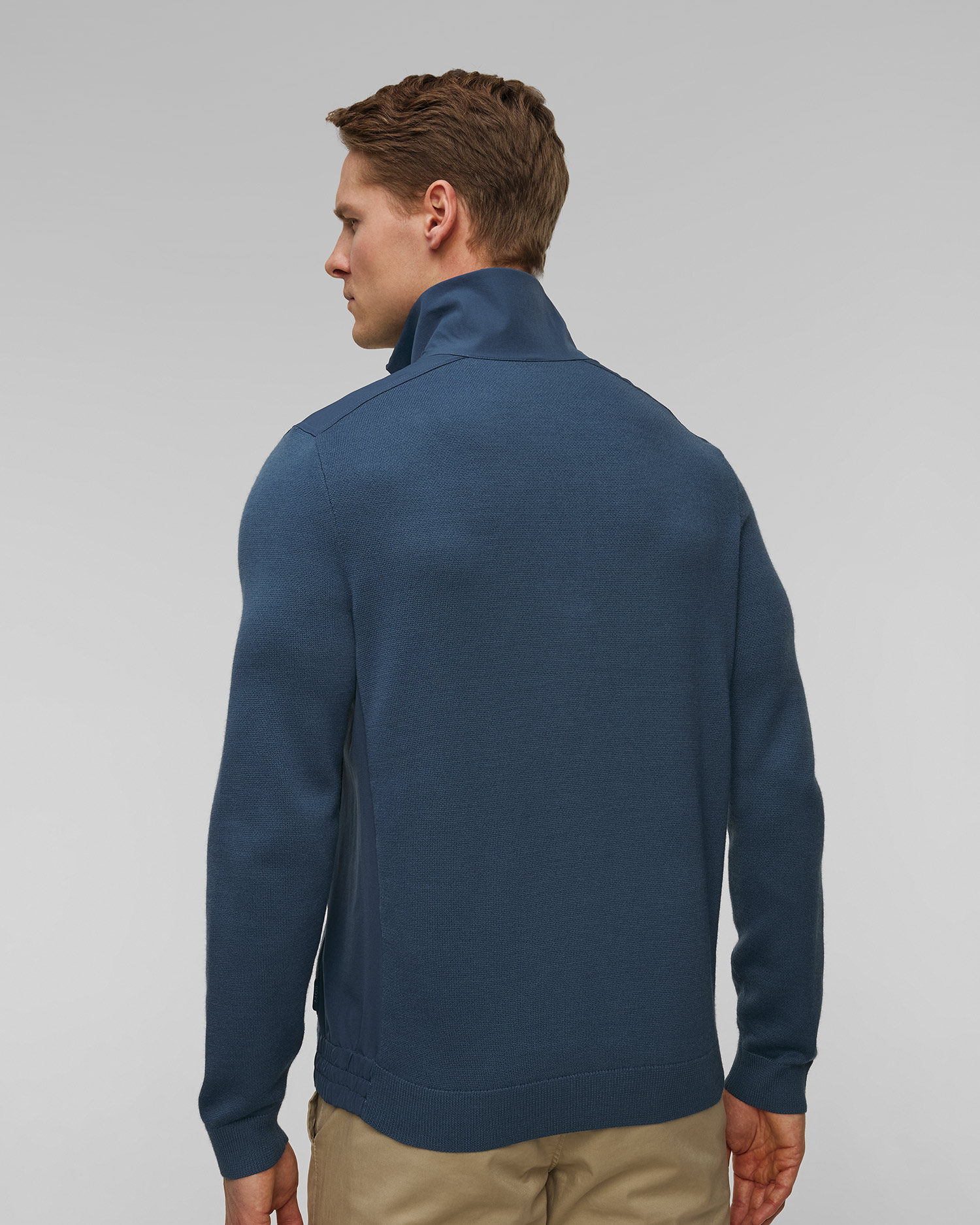 Pánský modrý vlněný svetr Hugo Boss P-Bart