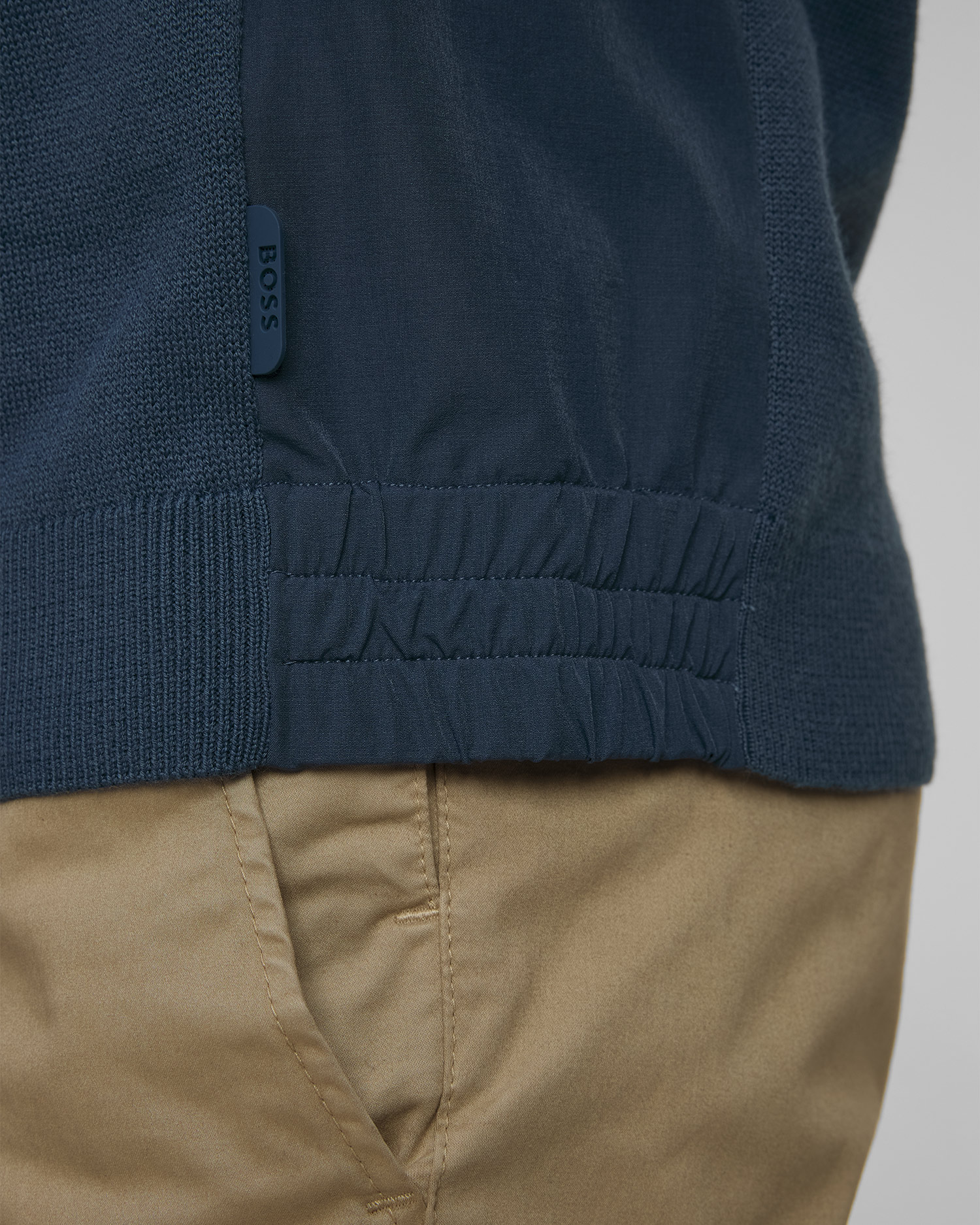 Pánský modrý vlněný svetr Hugo Boss P-Bart