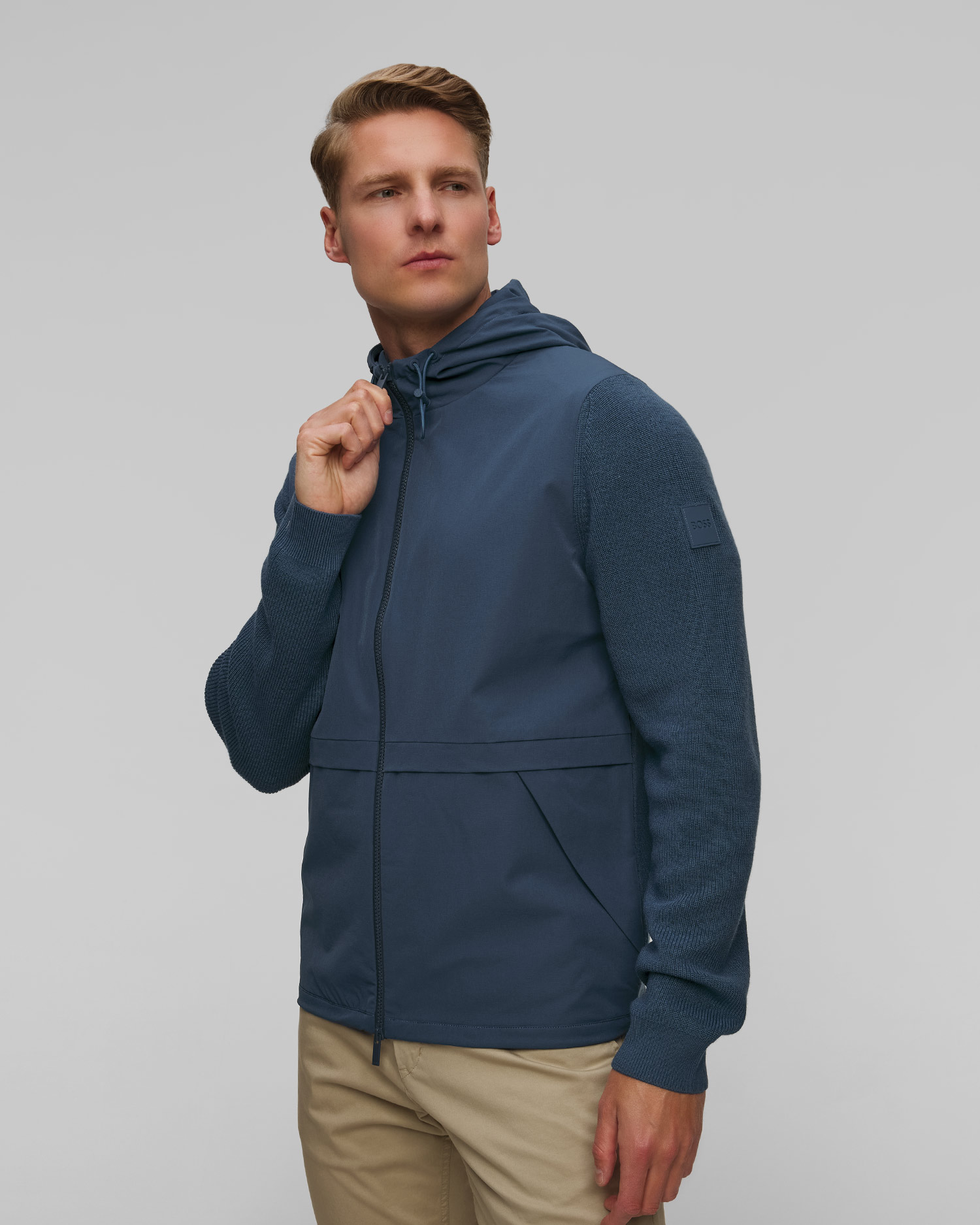 Pánska vlnená hybridná softshellová bunda Hugo Boss P-Brian