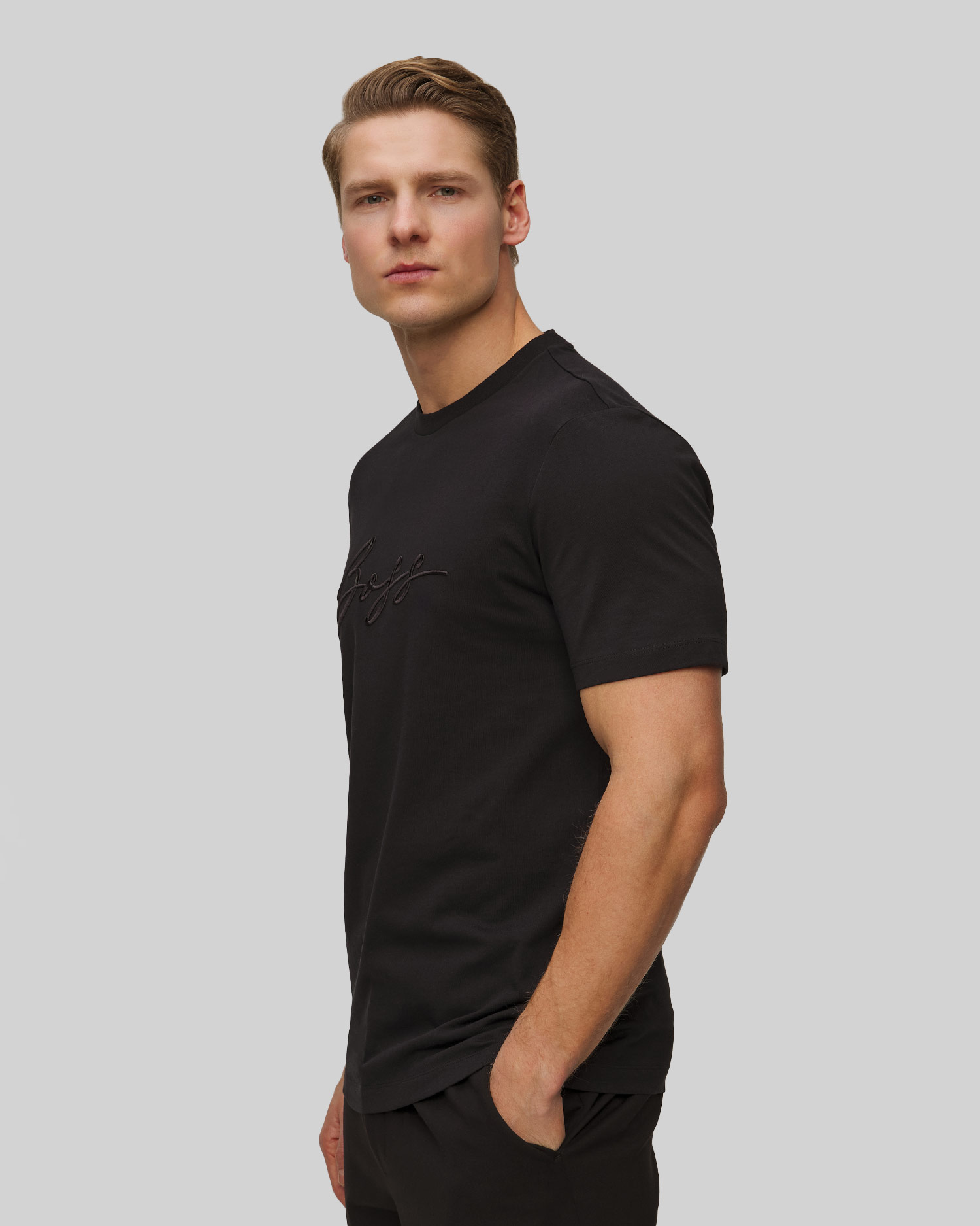 Tricou negru pentru bărbați Hugo Boss C-Thompson