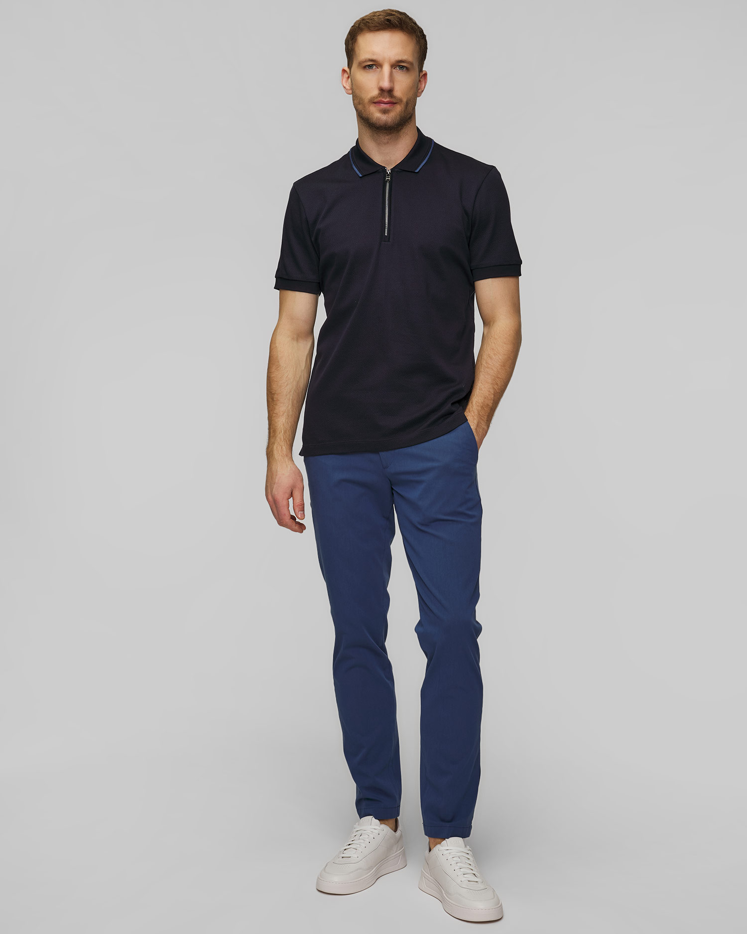Tmavě modrá pánská polokošile Hugo Boss H-Paras
