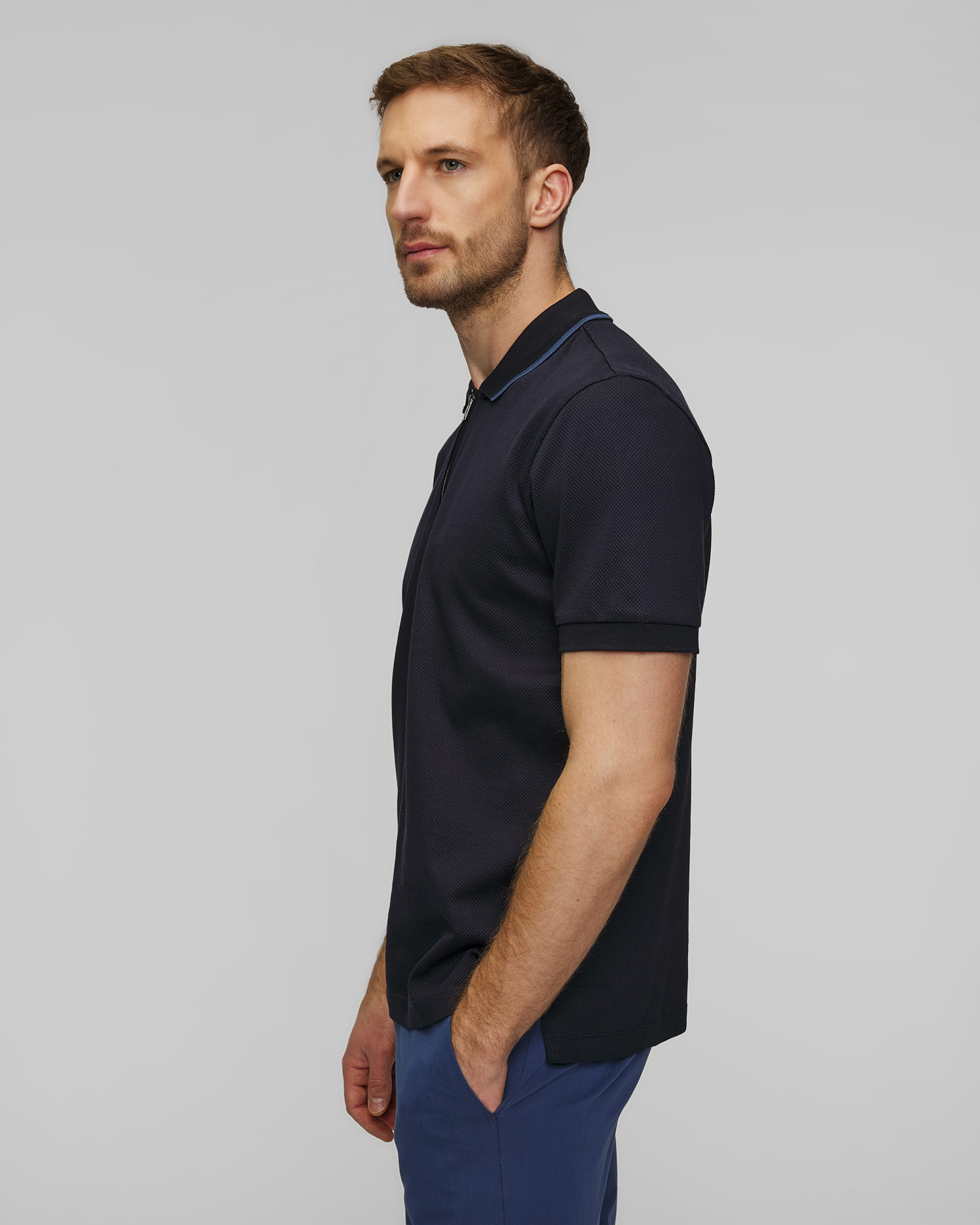 Tmavě modrá pánská polokošile Hugo Boss H-Paras