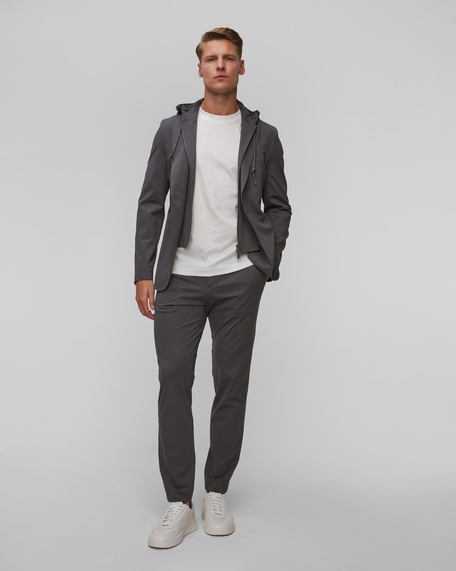Szare spodnie męskie Hugo Boss P-Genius-J-CW-WG