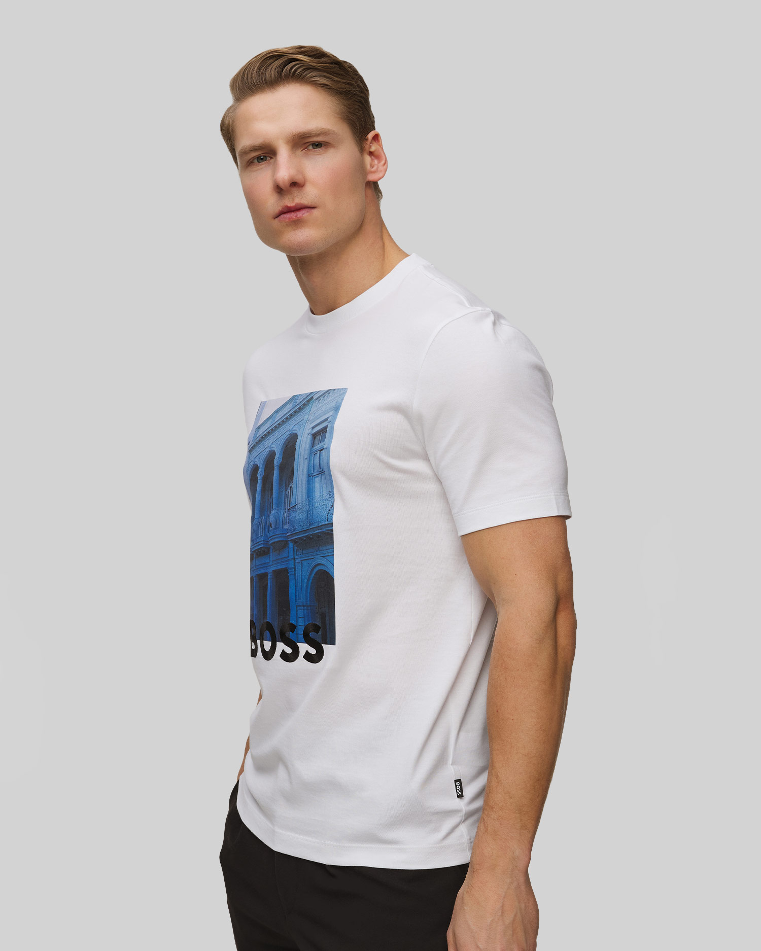 Bílé pánské tričko Hugo Boss C-Thompson