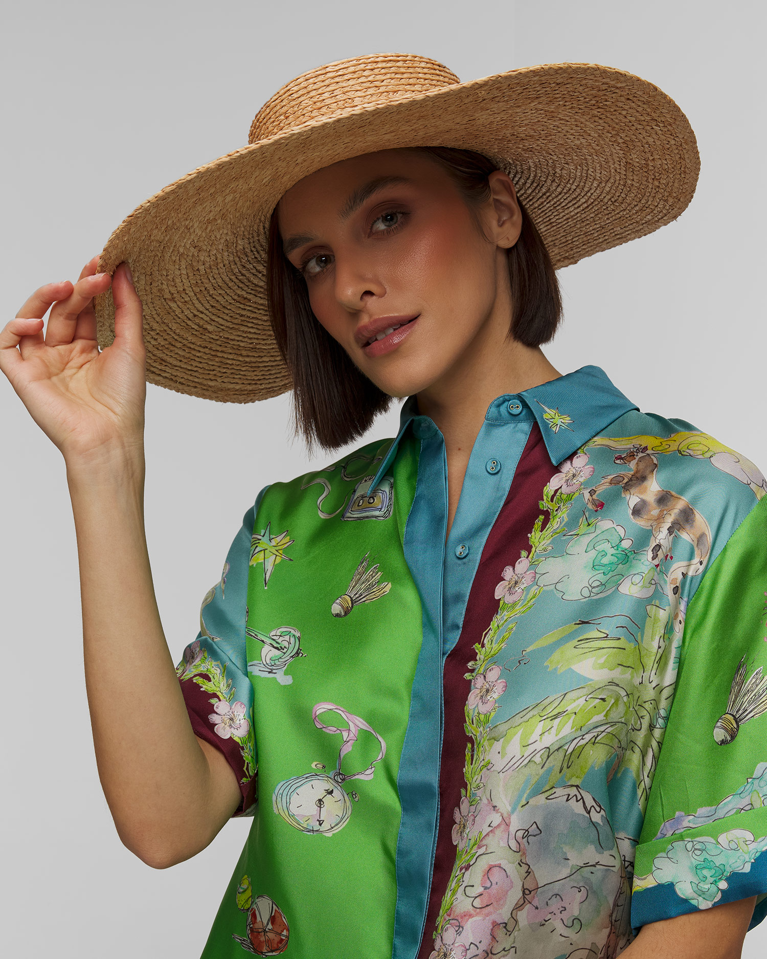 Women's woven hat Catarzi Chirico