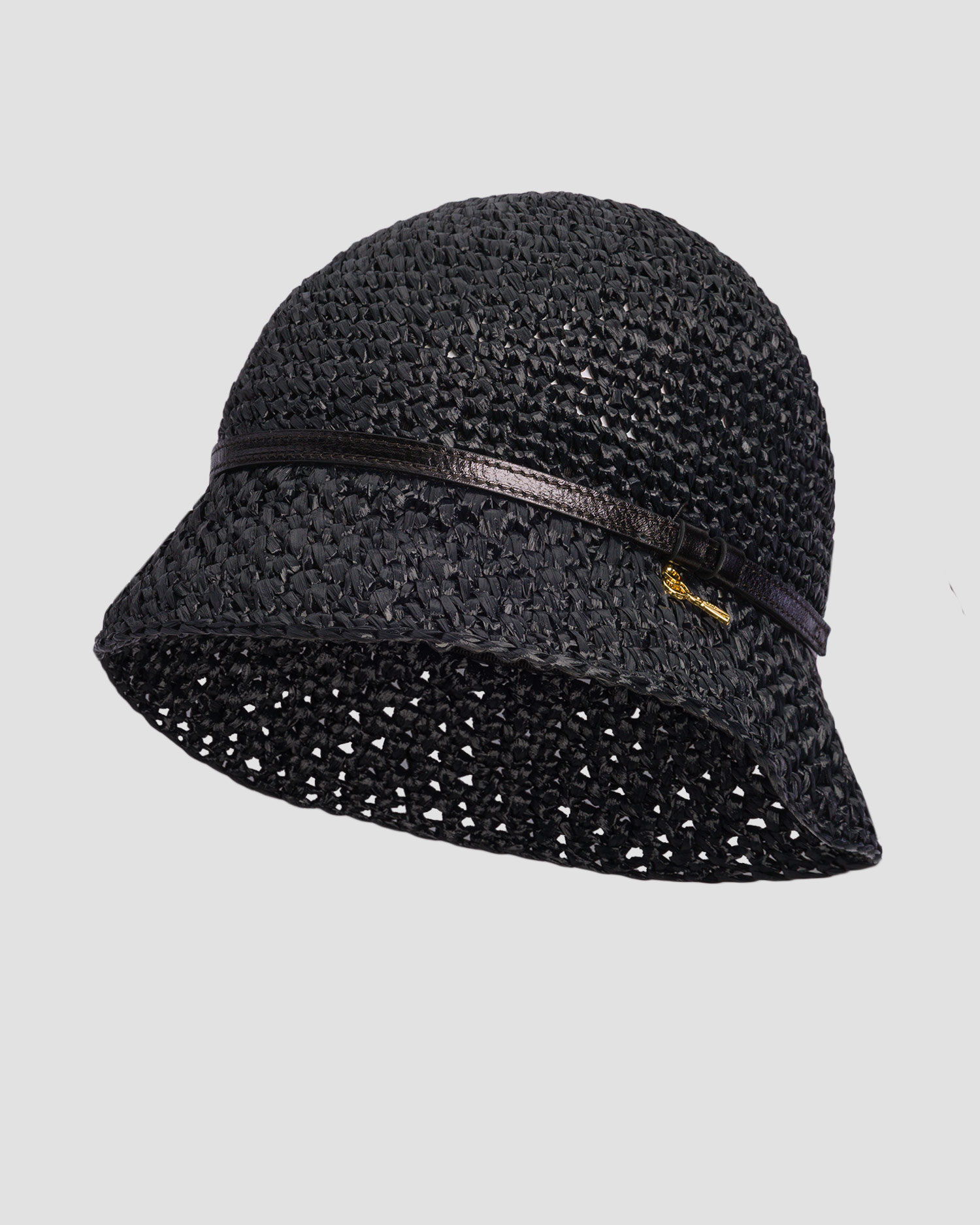 Pălărie de tip bucket împletită manual Catarzi 1910 Bali, Culoare/Model: Czarny