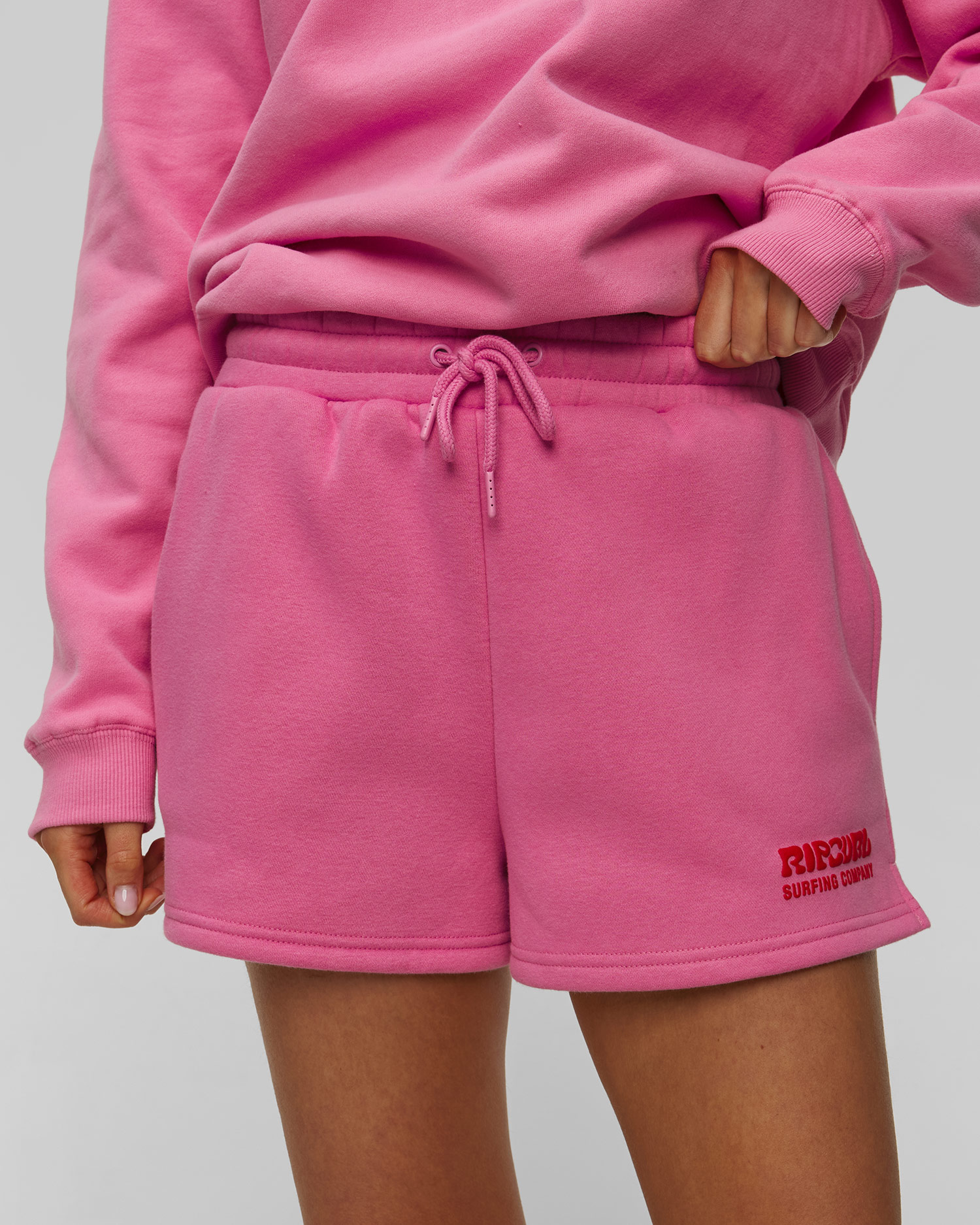 Short de survêtement rose pour femmes Rip Curl Surf Puff Short