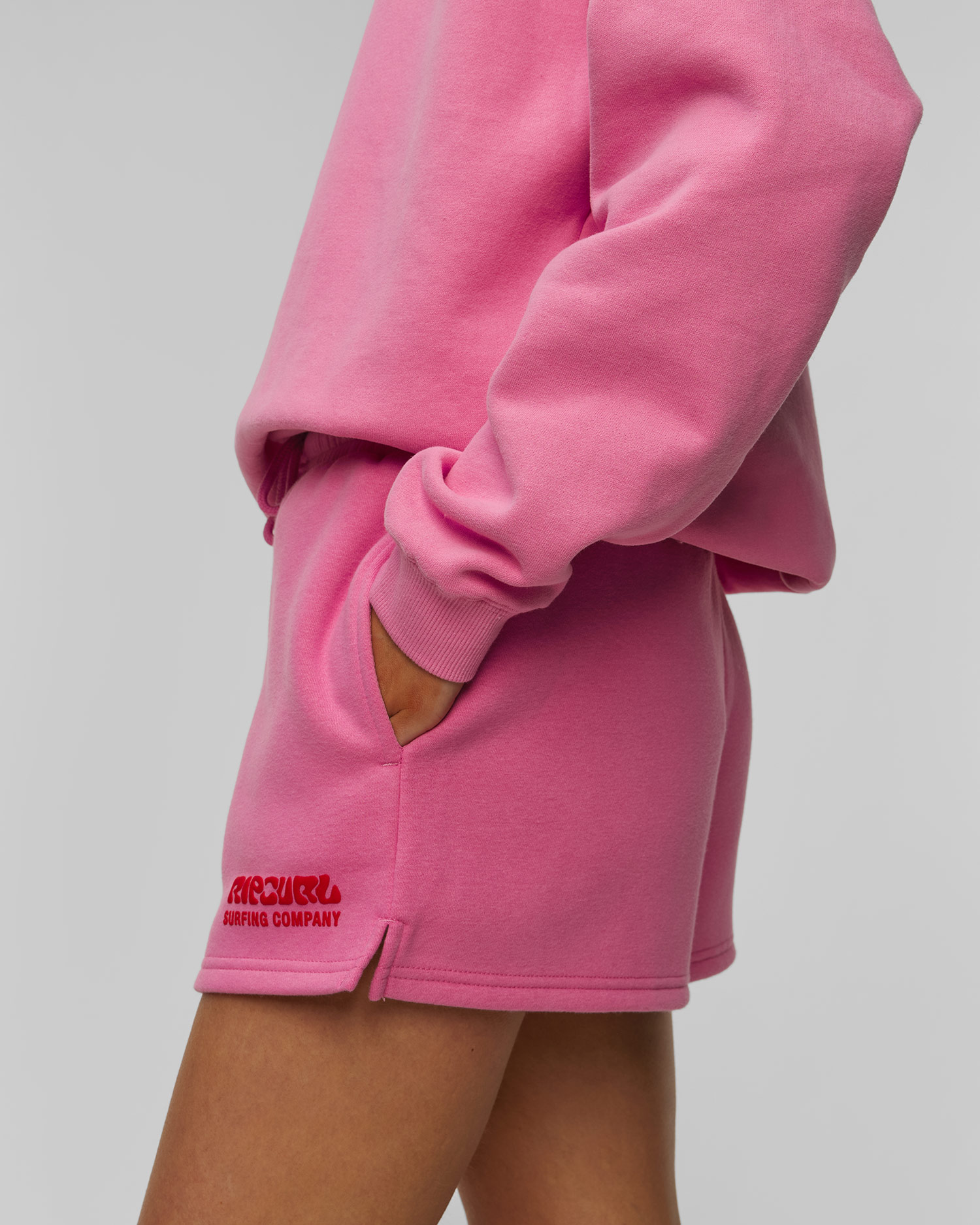 Short de survêtement rose pour femmes Rip Curl Surf Puff Short