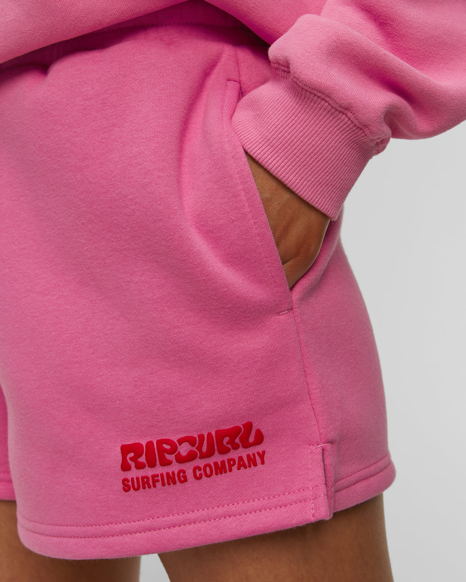 Short de survêtement rose pour femmes Rip Curl Surf Puff Short