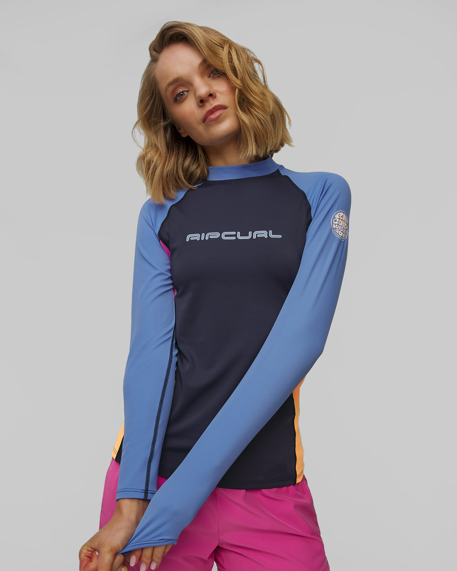 Top de înot pentru femei Rip Curl Block Party Upf 50+ Ls Tee