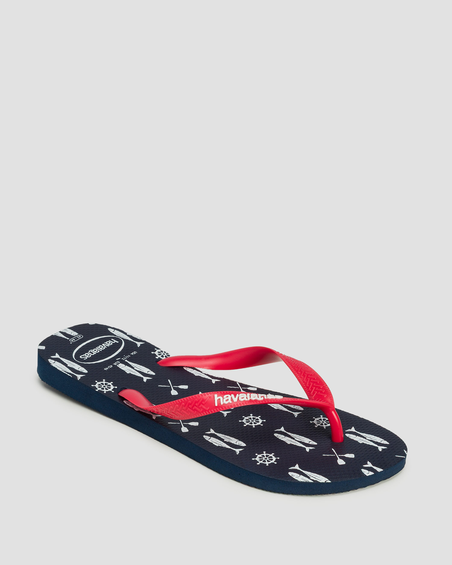 Pánské žabky Havaianas Top Nautical v Tmavě Modrém a Červeném Barevném Provedení