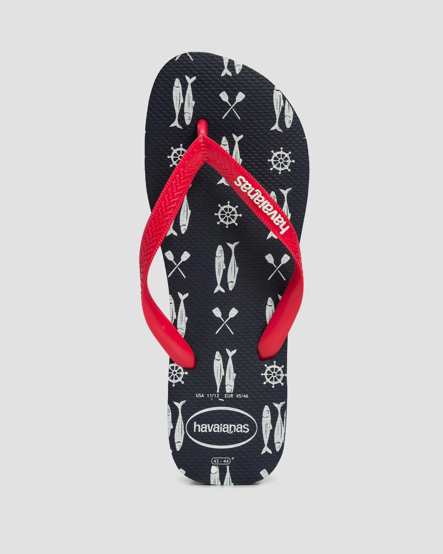 Tongs bleu marine et rouges pour hommes Havaianas Top Nautical