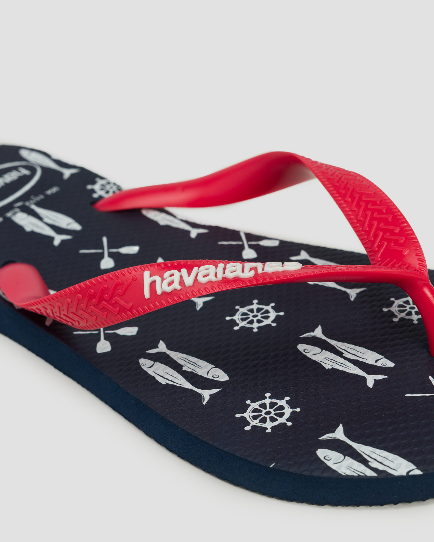 Tongs bleu marine et rouges pour hommes Havaianas Top Nautical