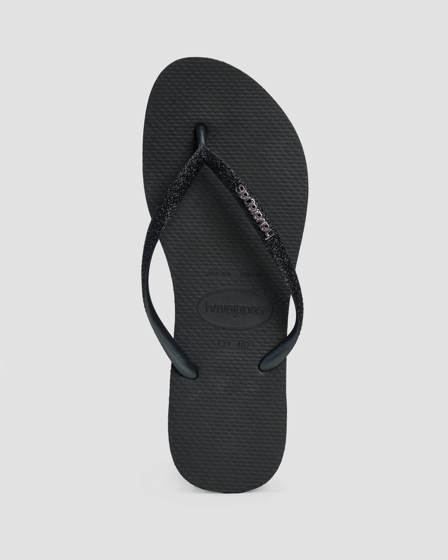 Japonki damskie Havaianas Slim Sparkle II czarne