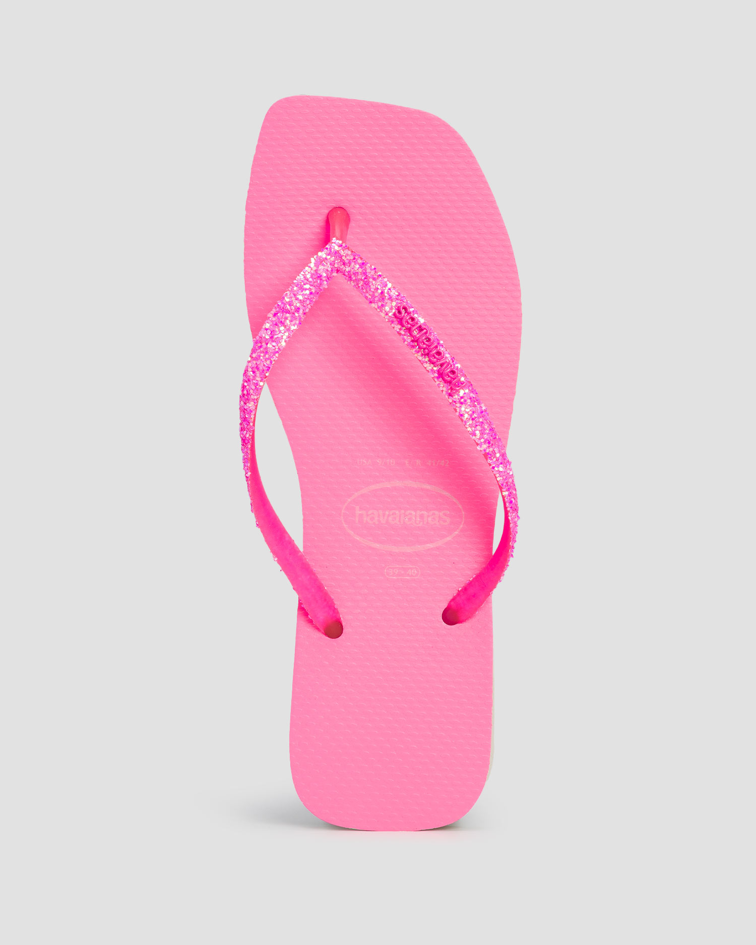 Japonki damskie Havaianas Square Glitter różowe