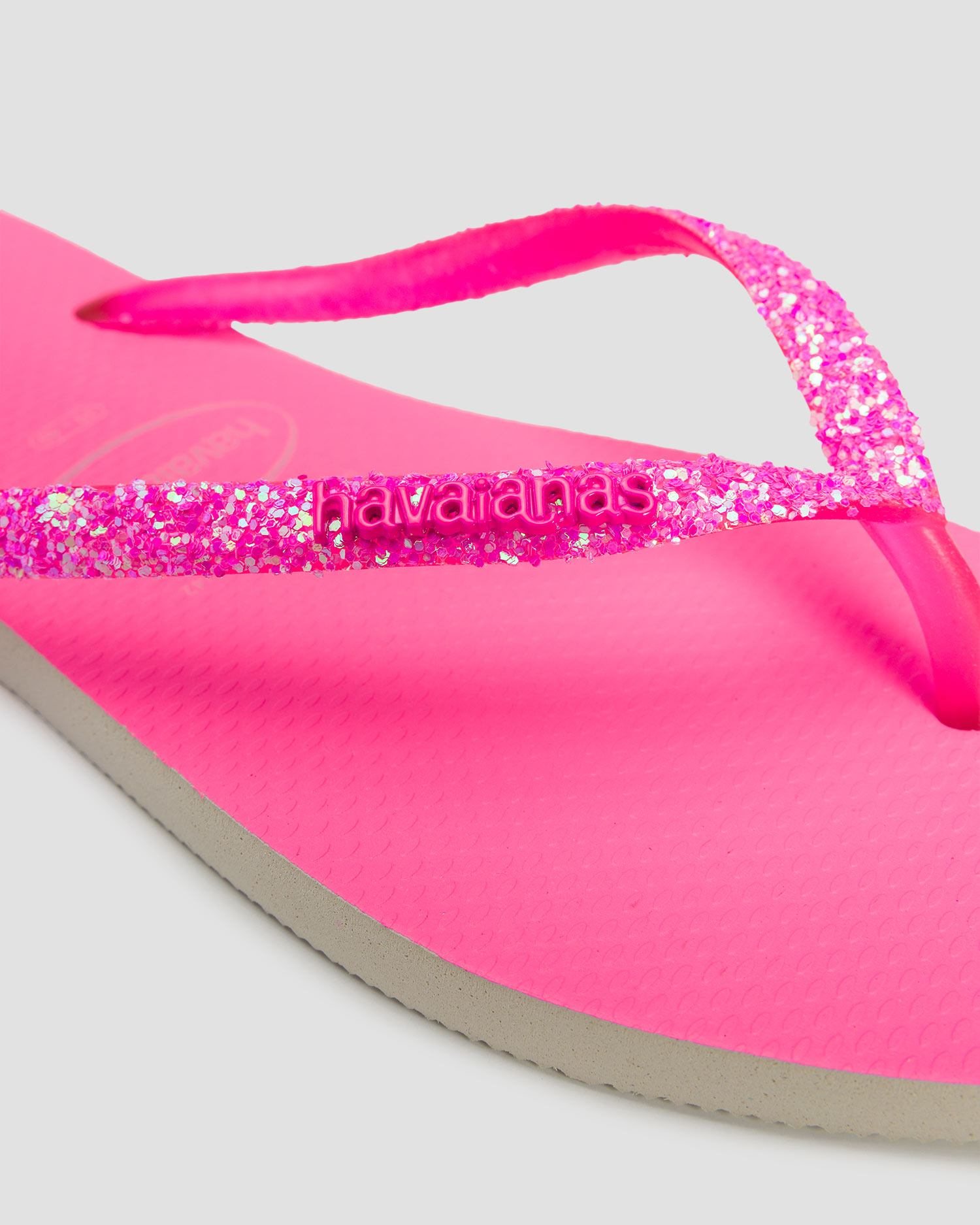 Japonki damskie Havaianas Square Glitter różowe
