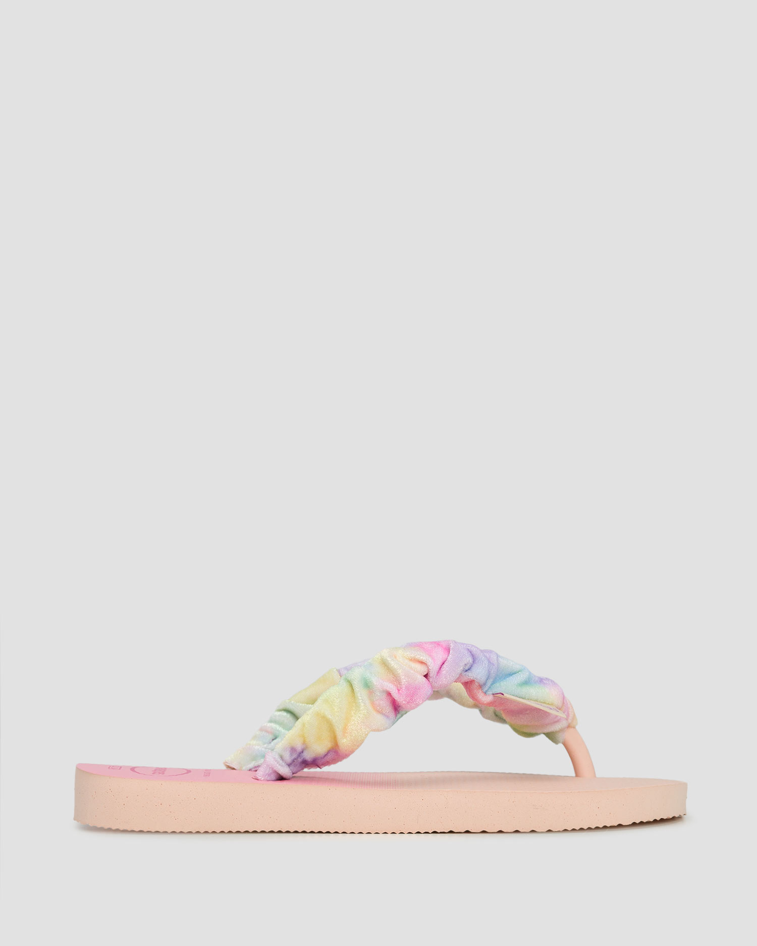 Tongs beiges et roses pour enfants Havaianas Kids Fluffy