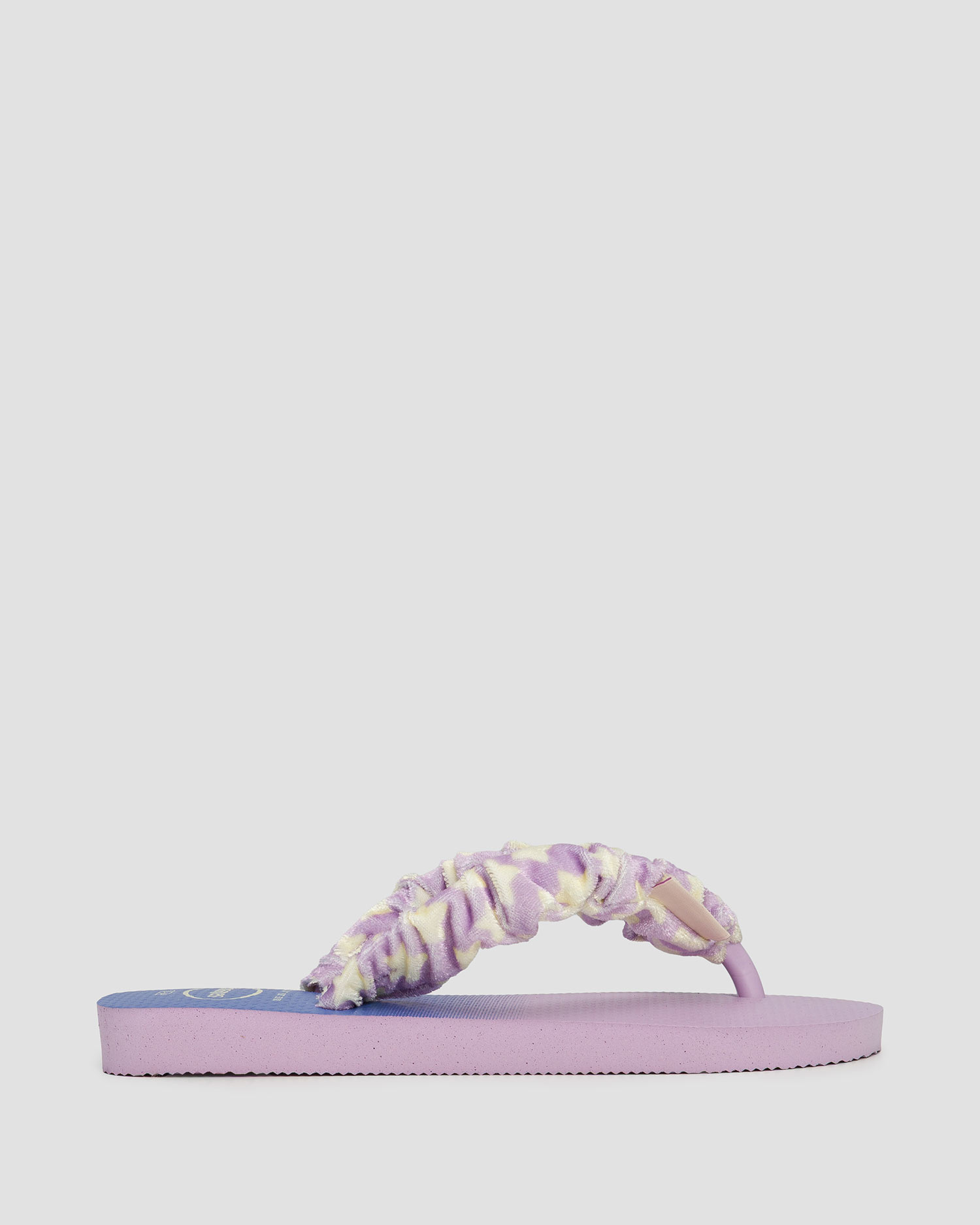 Tongs violettes et bleu marine pour enfants Havaianas Kids Fluffy 