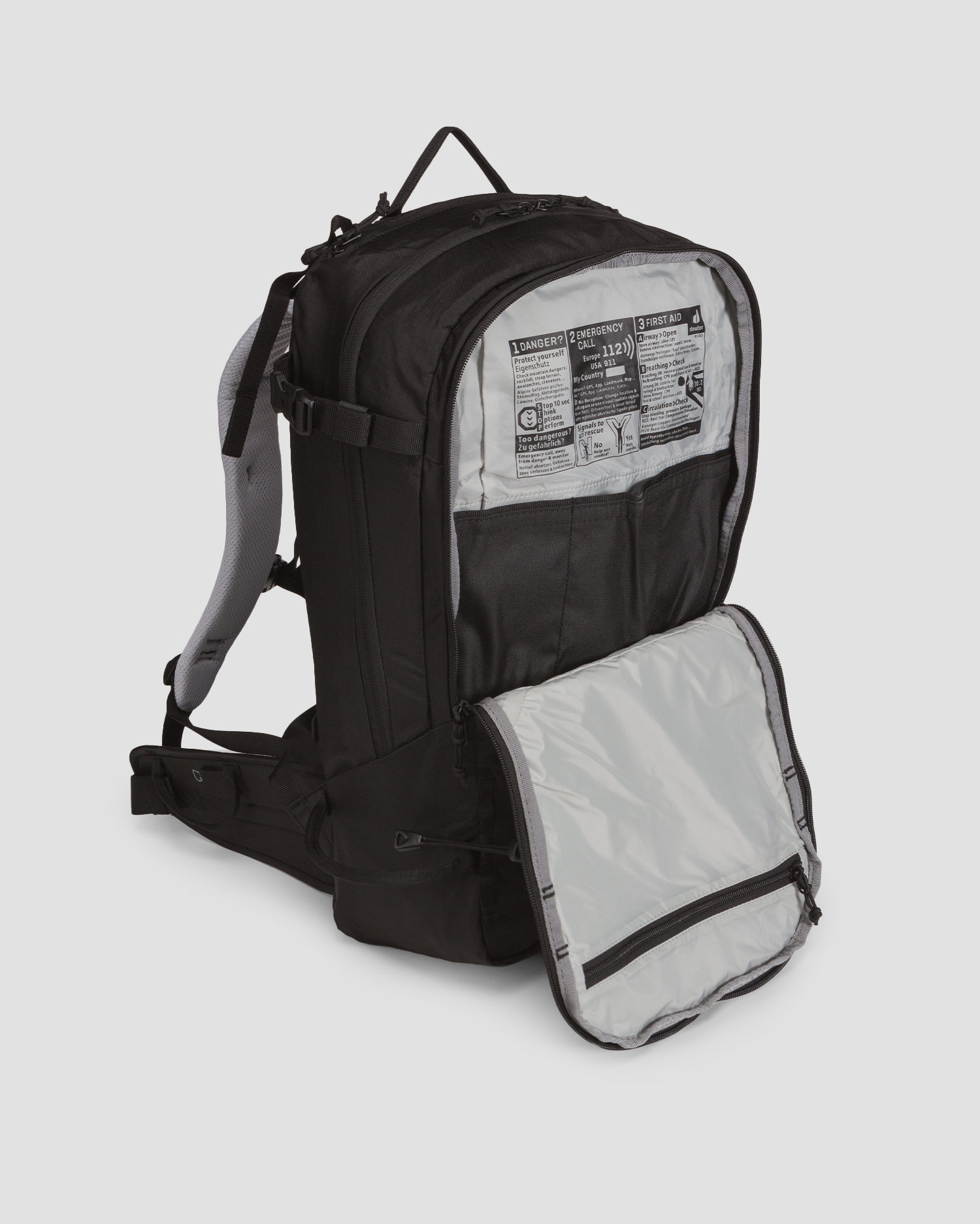 Dámsky čierny lyžiarsky batoh Deuter Freerider 28 SL