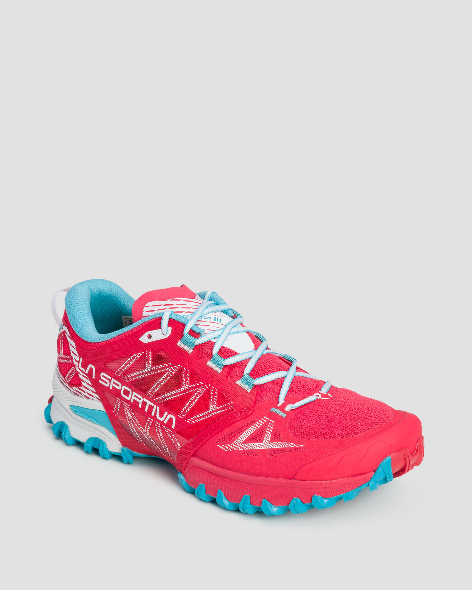 Scarpe rosa-blu da trail da donna La Sportiva Bushido III