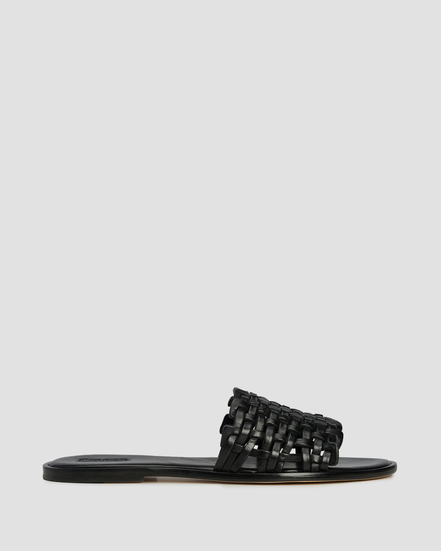 Women's leather sandals Dragon Diffusion Zig Zag black